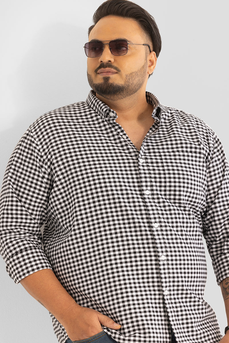 SNITCH Black Oxford Checks Shirt - view 4
