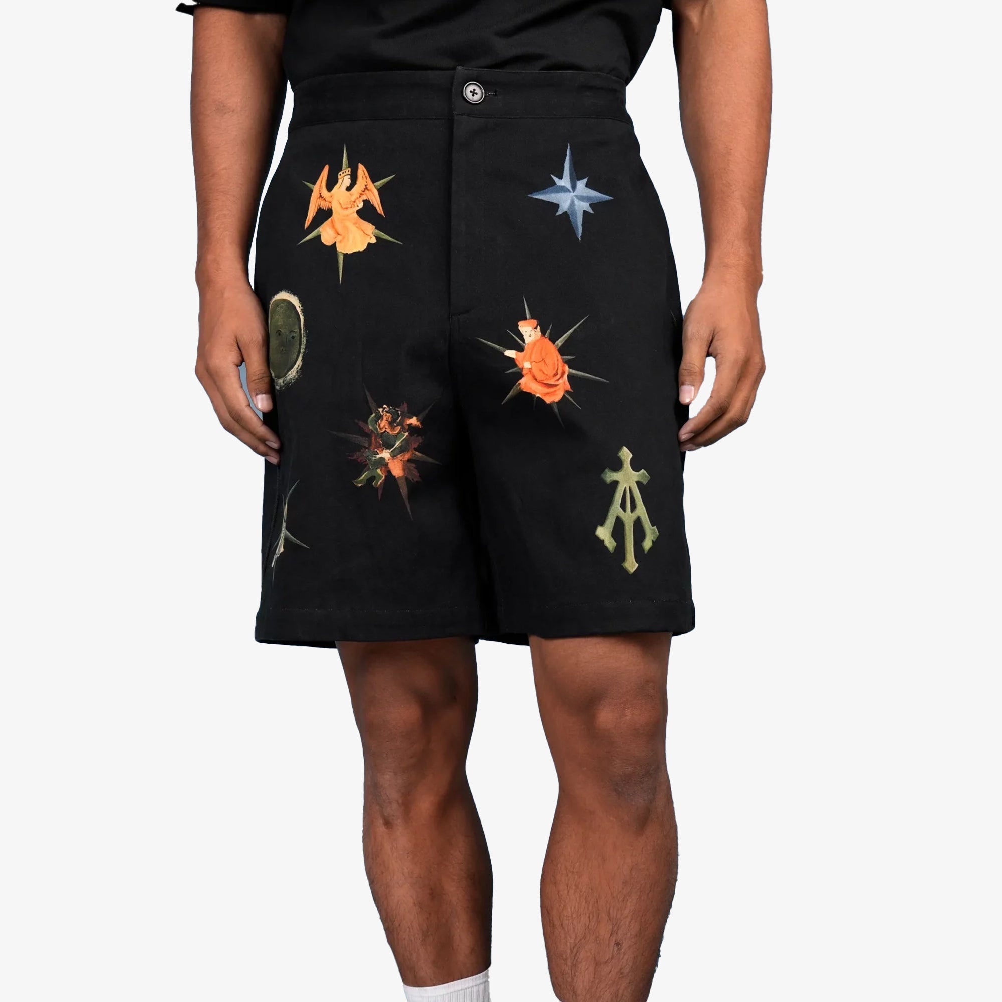 Almost Gods | Alchemical Symbol Shorts { Black - view 4