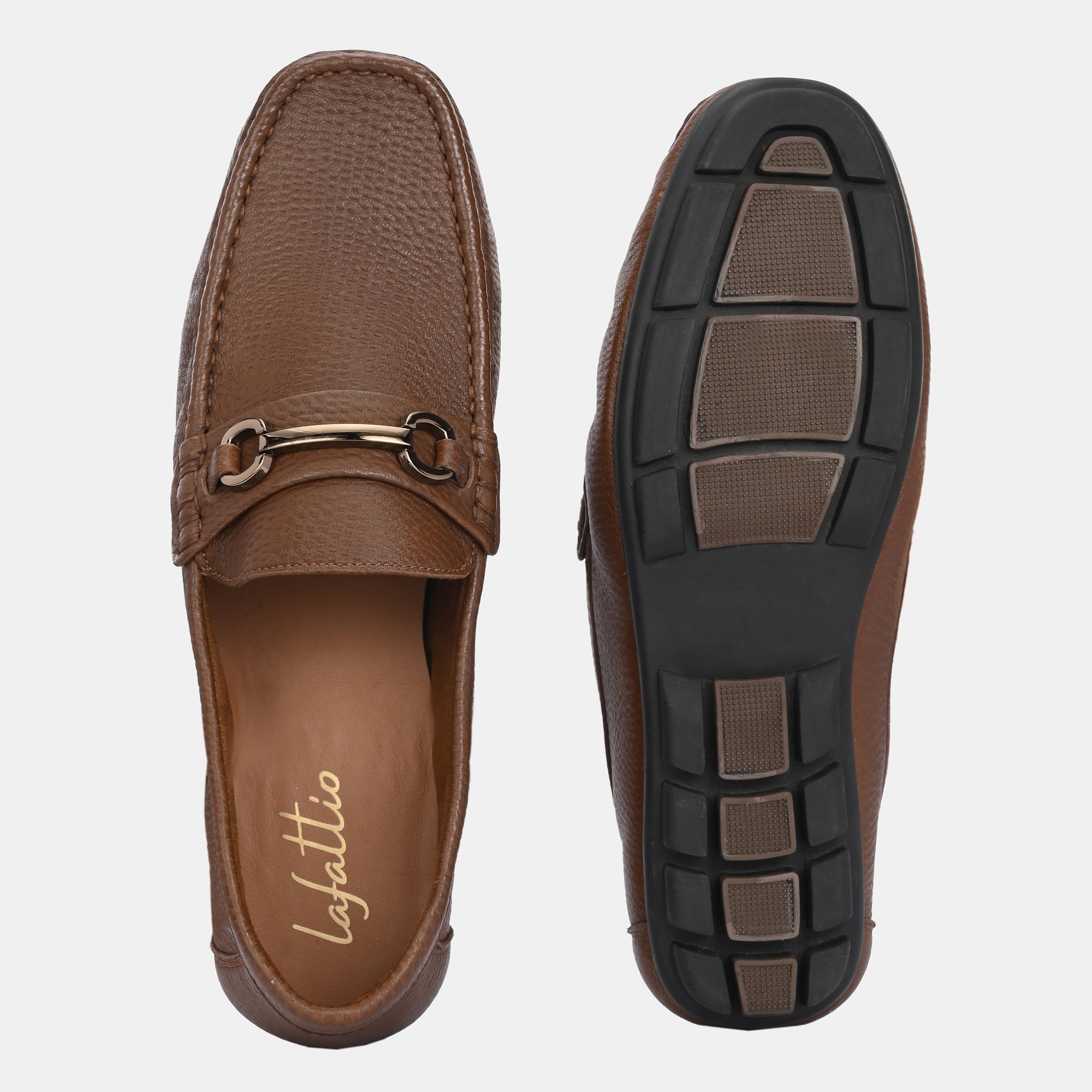 Pashmina Leather Loafers by Lafattio – Tan - view 11