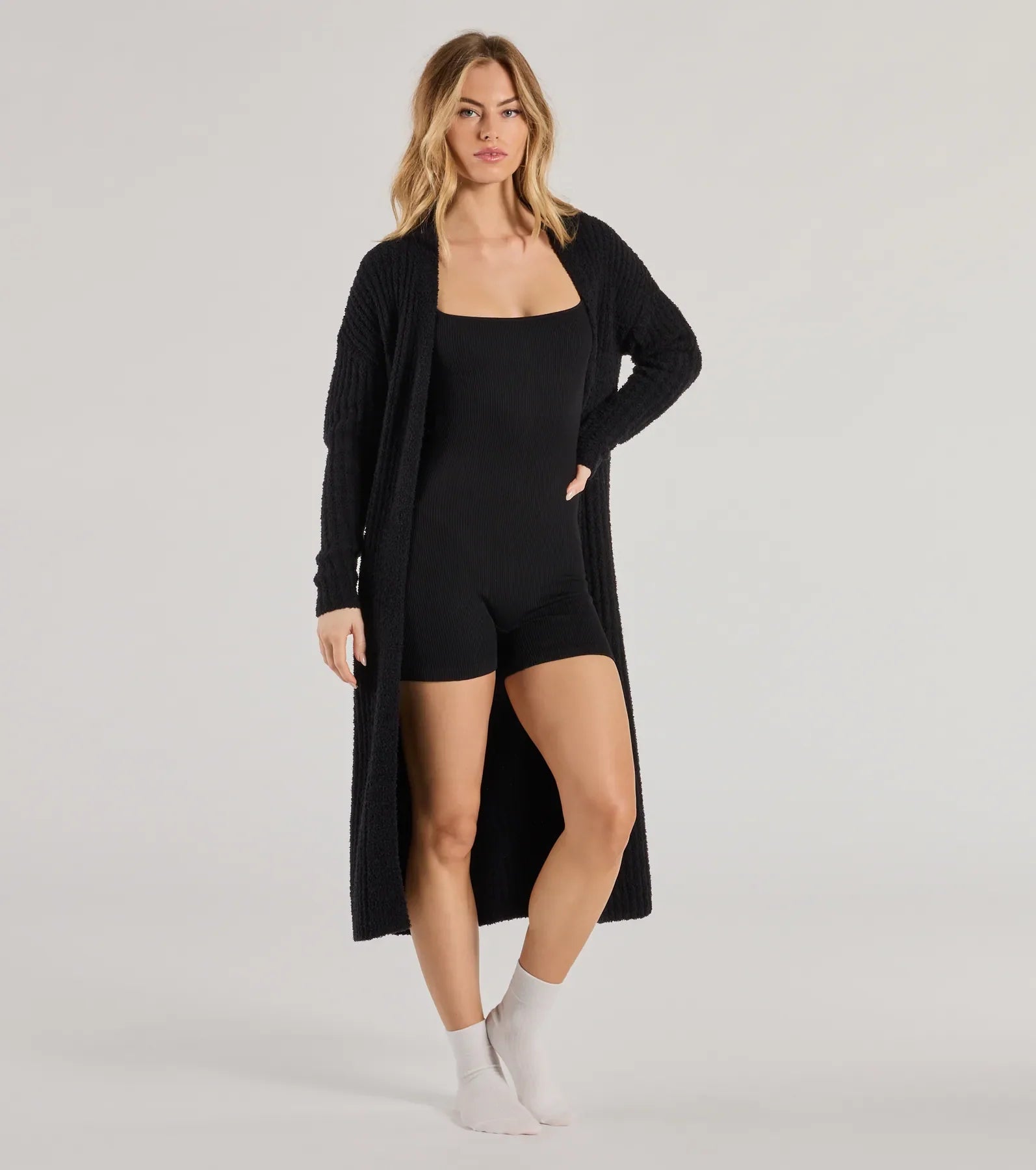 Windsor Cozy Layers Chenille Knit Long Sleeve Duster - view 8