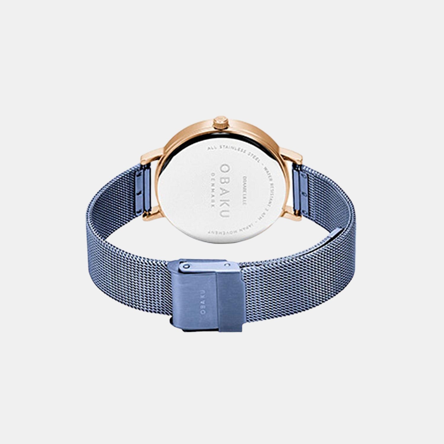 Obaku Draabe Lille Ocean Women Quartz Blue Dial Analog Stainless Steel Watch V248LHVLML - view 2