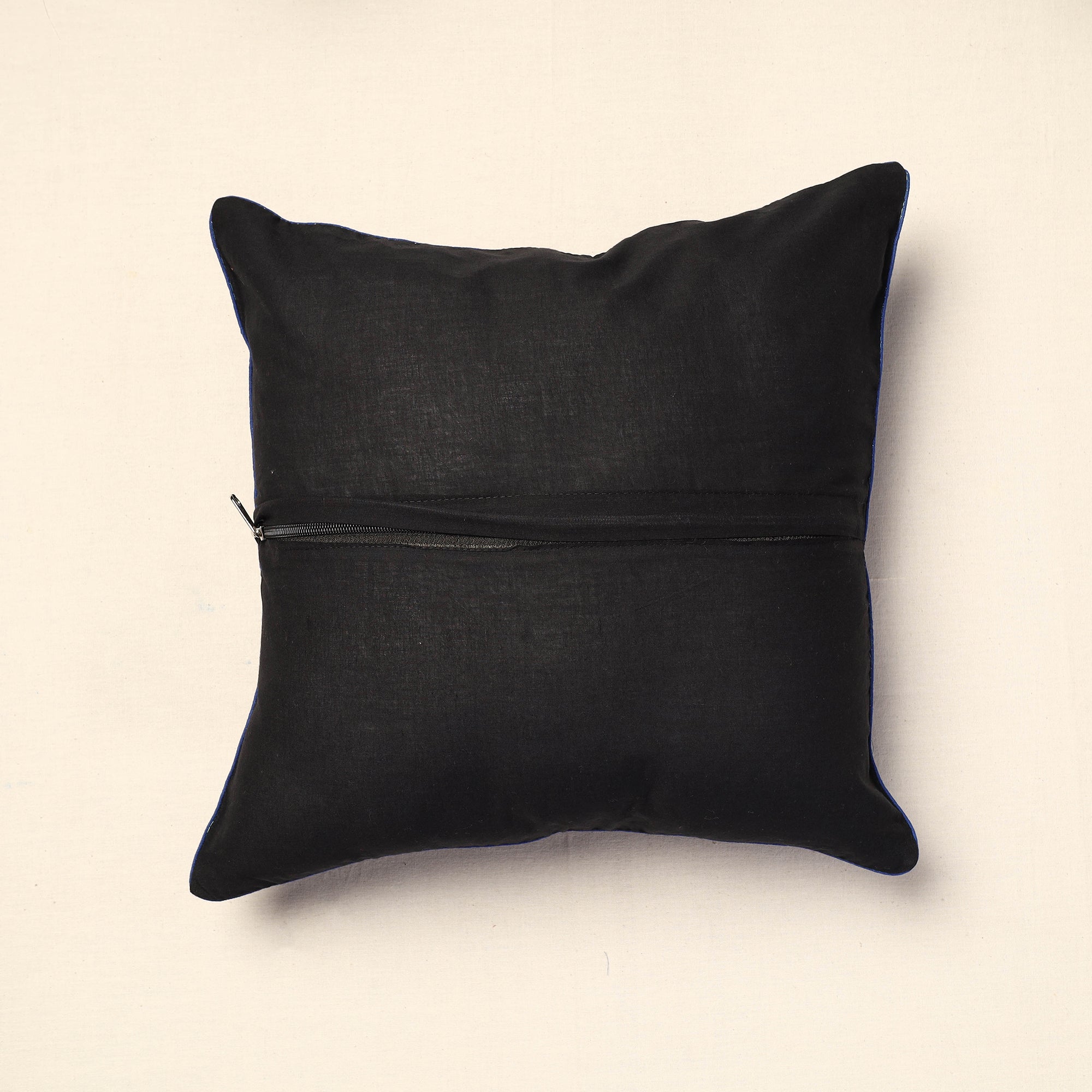NOORI BAZAR Blue - Bagh Block Printed Cotton Cushion Cover (16 x 16 in) 07 - view 3