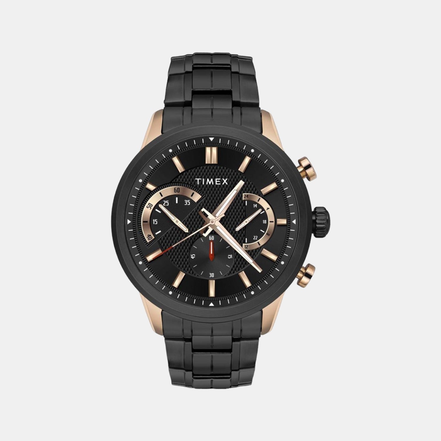 Timex E Class Men Quartz Black Dial Chronograph Stainless Steel Watch TWEG18601
