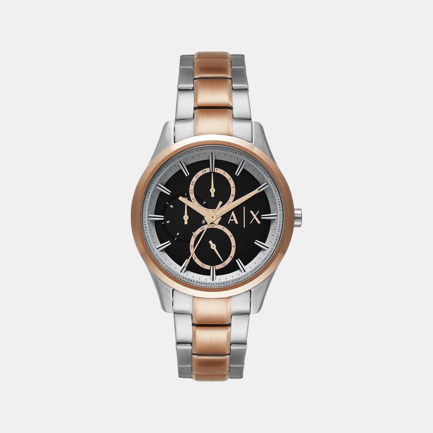 Armani Exchange Dante Men Quartz Black Dial Multi-Function Stainless Steel Watch AX1882