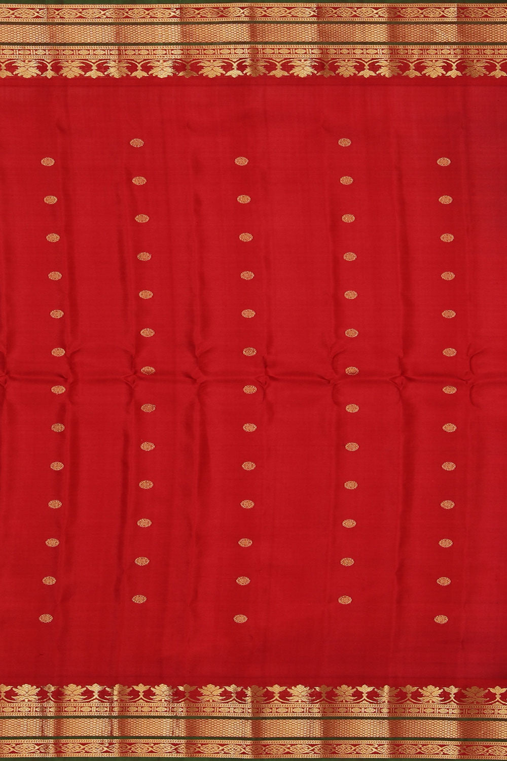 Kalanjali Gadwal Silk Green Saree – Women's - view 4