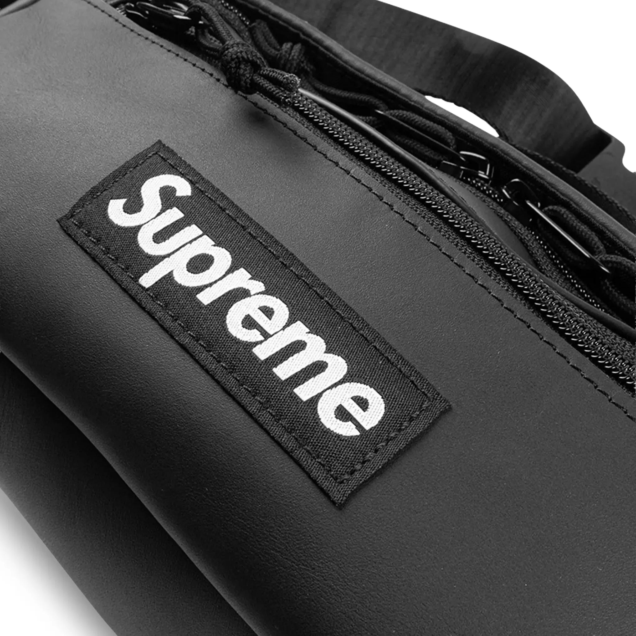 Supreme Leather Black Waist Bag (FW23) - view 4