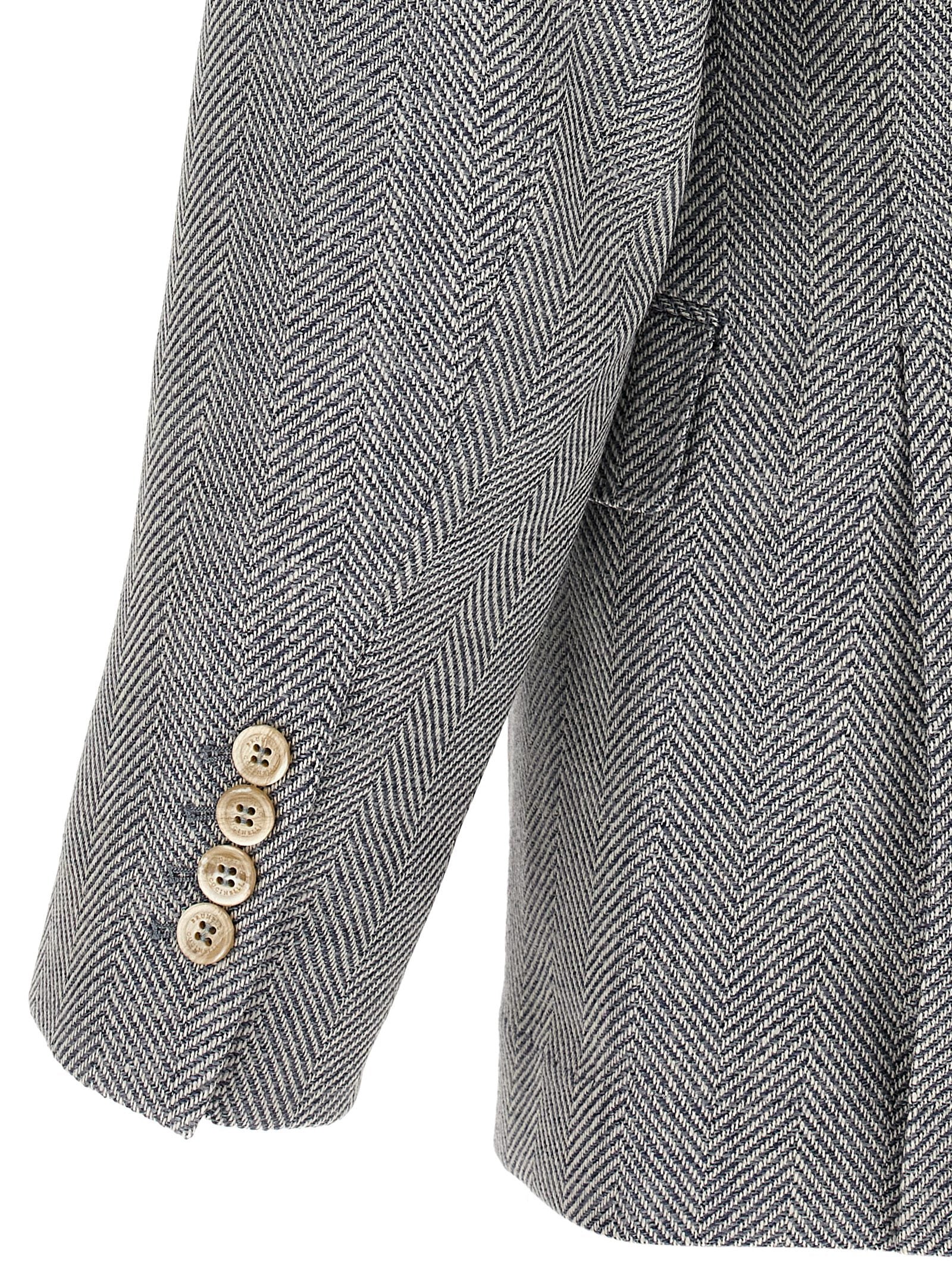 Brunello Cucinelli Deconstructed Single-breasted Blazer - view 4