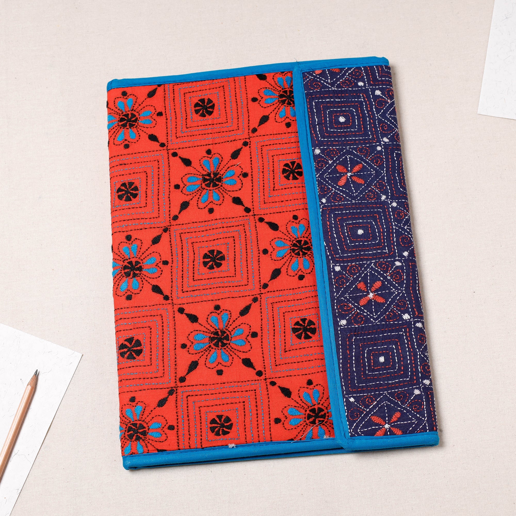 ASALKAAR Bengal Kantha Work Handcrafted File Folder