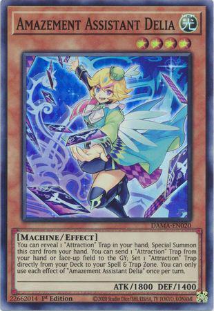 Yu-Gi-Oh! Amazement Assistant Delia - DAMA-EN020 - Super Rare - 1st Edition
