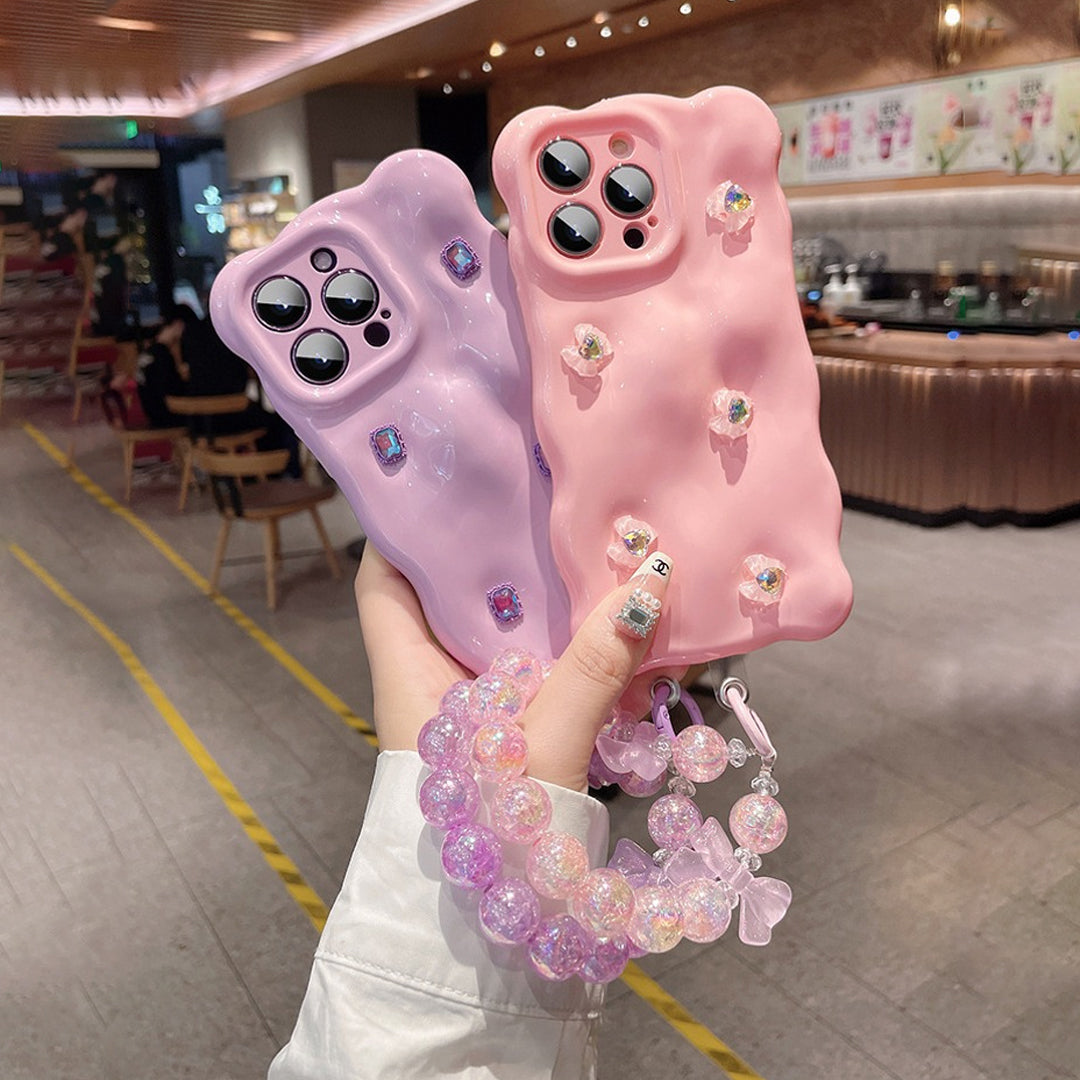 Peeperly Bubble Bling Rhinestone Case with Bracelet