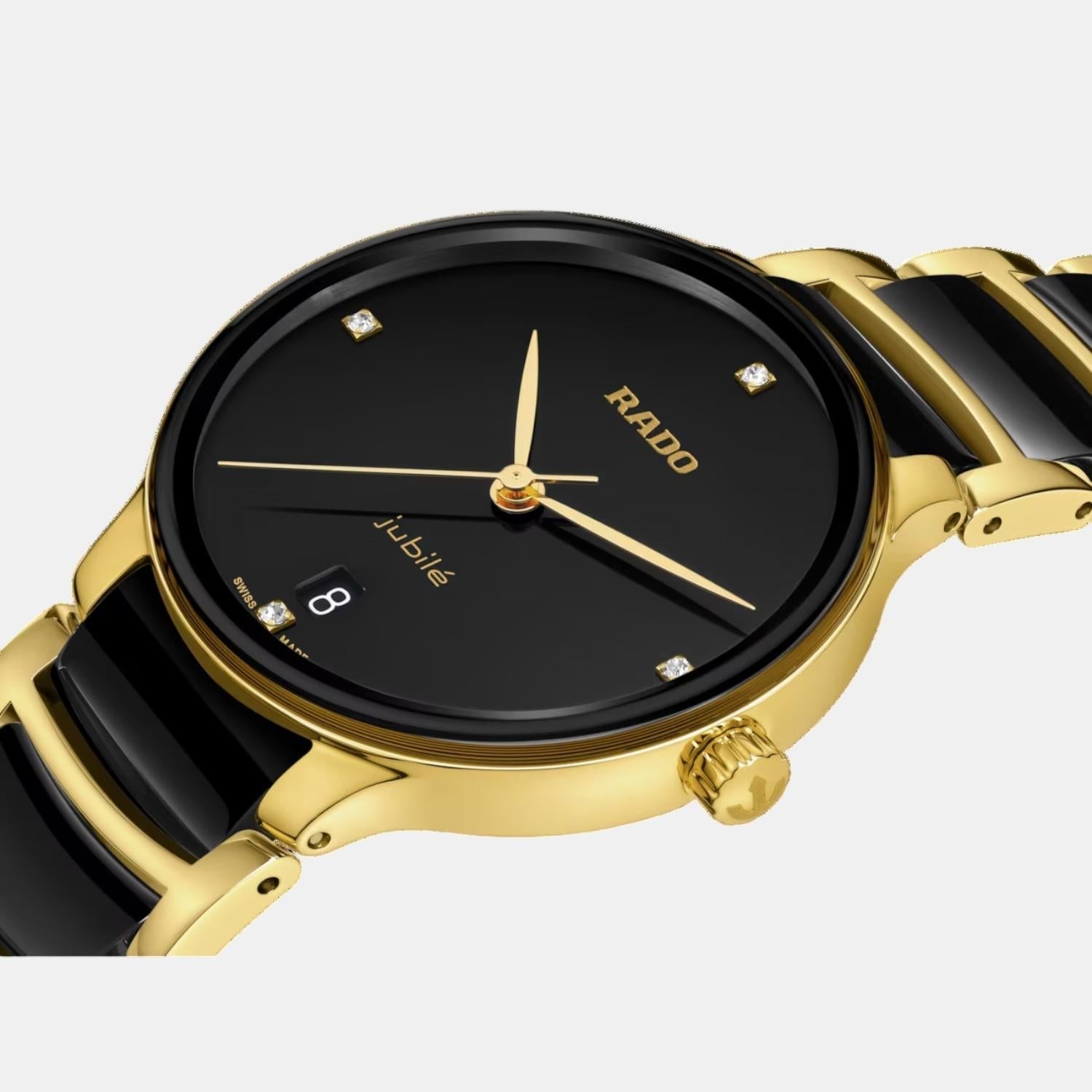 Rado Centrix Women Quartz Black Dial Analog Ceramic Watch R30039712 - view 2