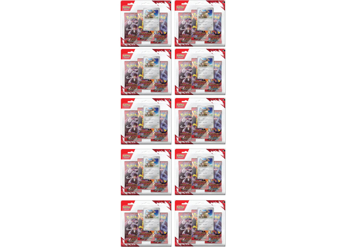 Scarlet violet destined – 2025 Pokémon Scarlet & Violet Destined Rivals 3 Pack Blister Pack 10x Lot
