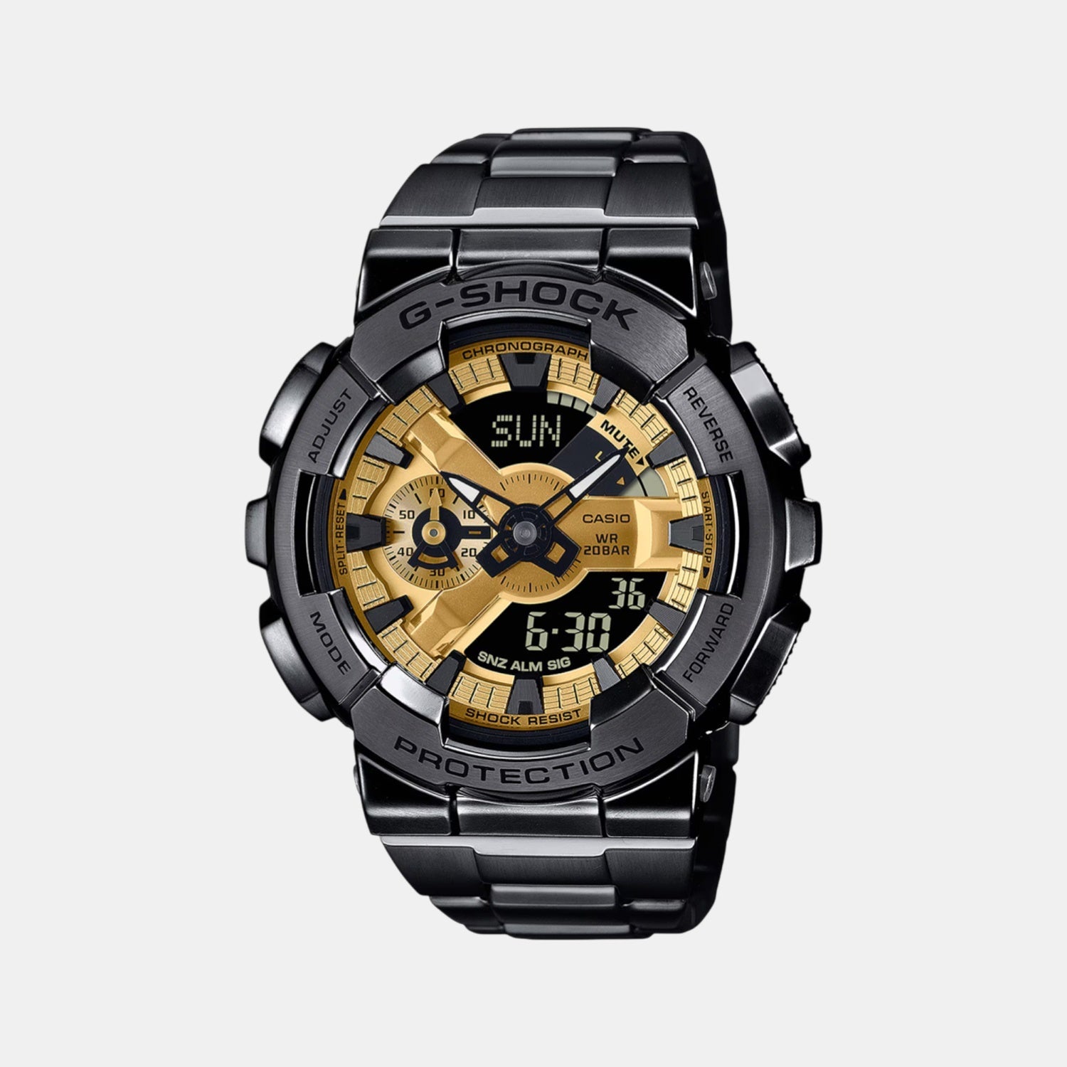 Casio G-Shock Men Quartz Black Dial Analog Stainless Steel Watch G1688