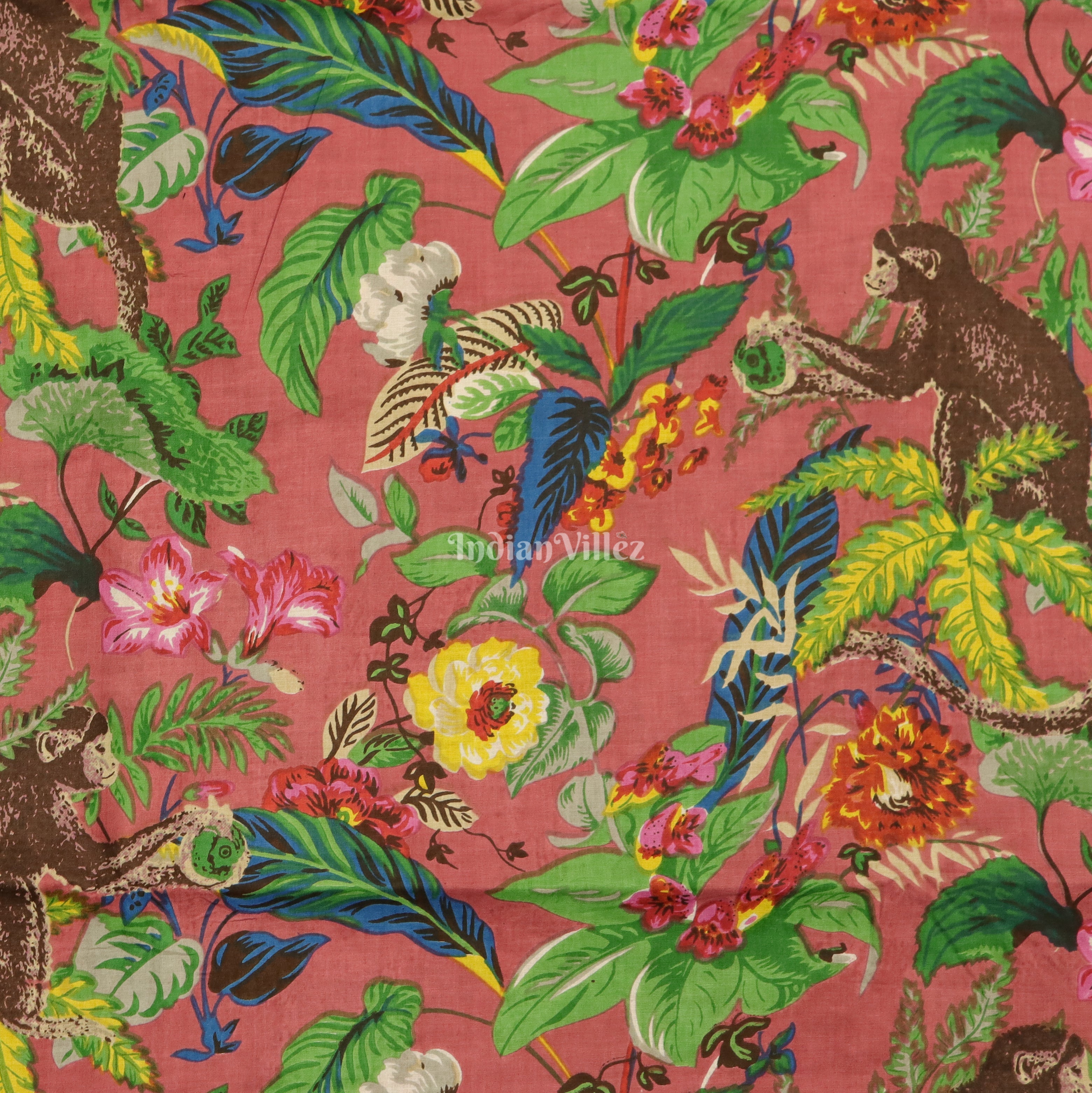 IndianVillèz Forest Theme Hand Block Printed Cotton Fabric - view 2