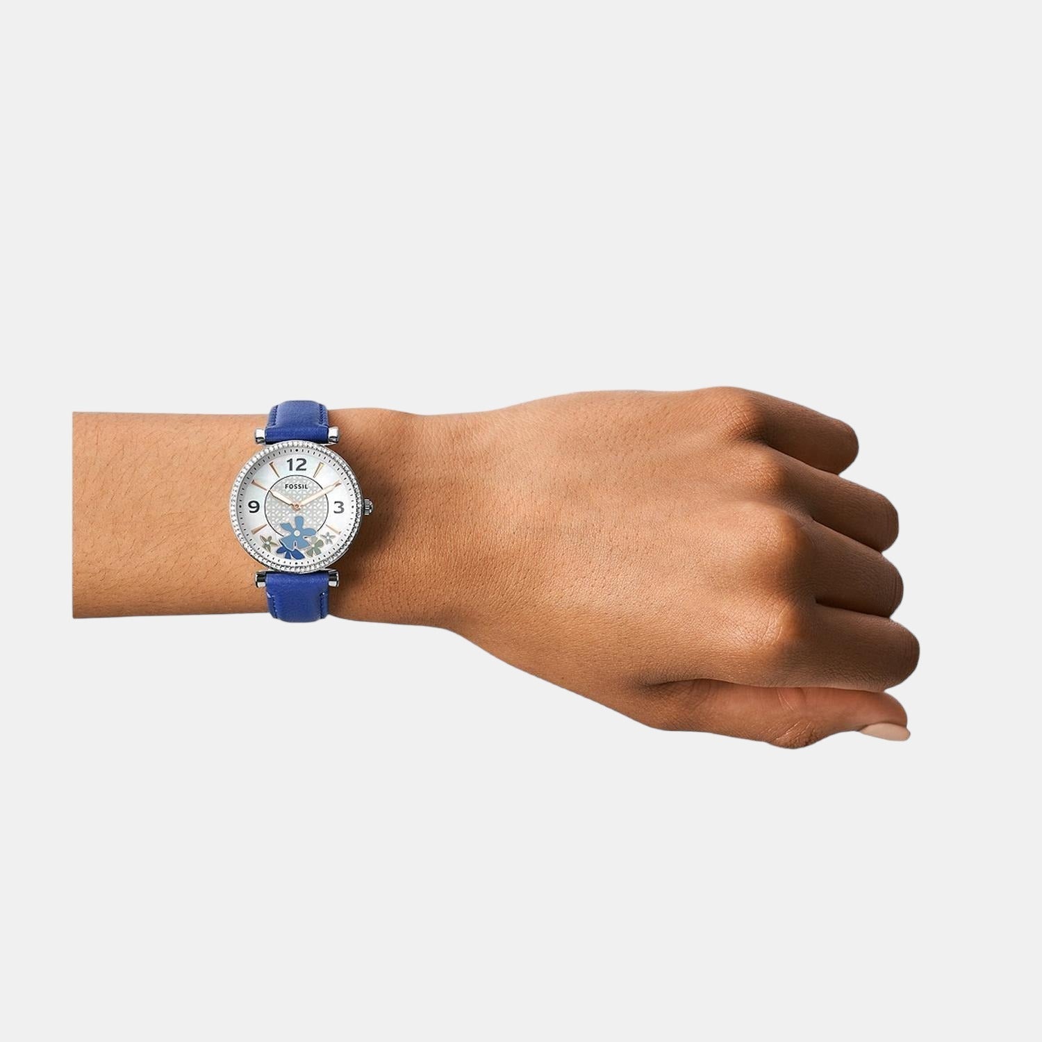 Fossil Carlie Women Quartz White Dial Analog Leather Watch ES5188 - view 5