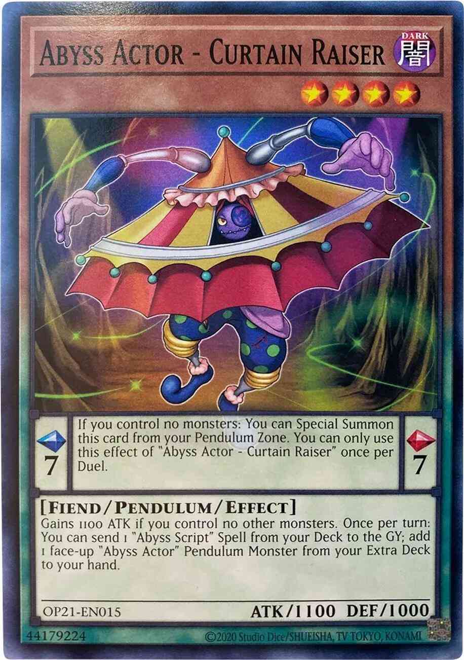 Yu-Gi-Oh! Abyss Actor - Curtain Raiser - OP21-EN015 - Common - Unlimited