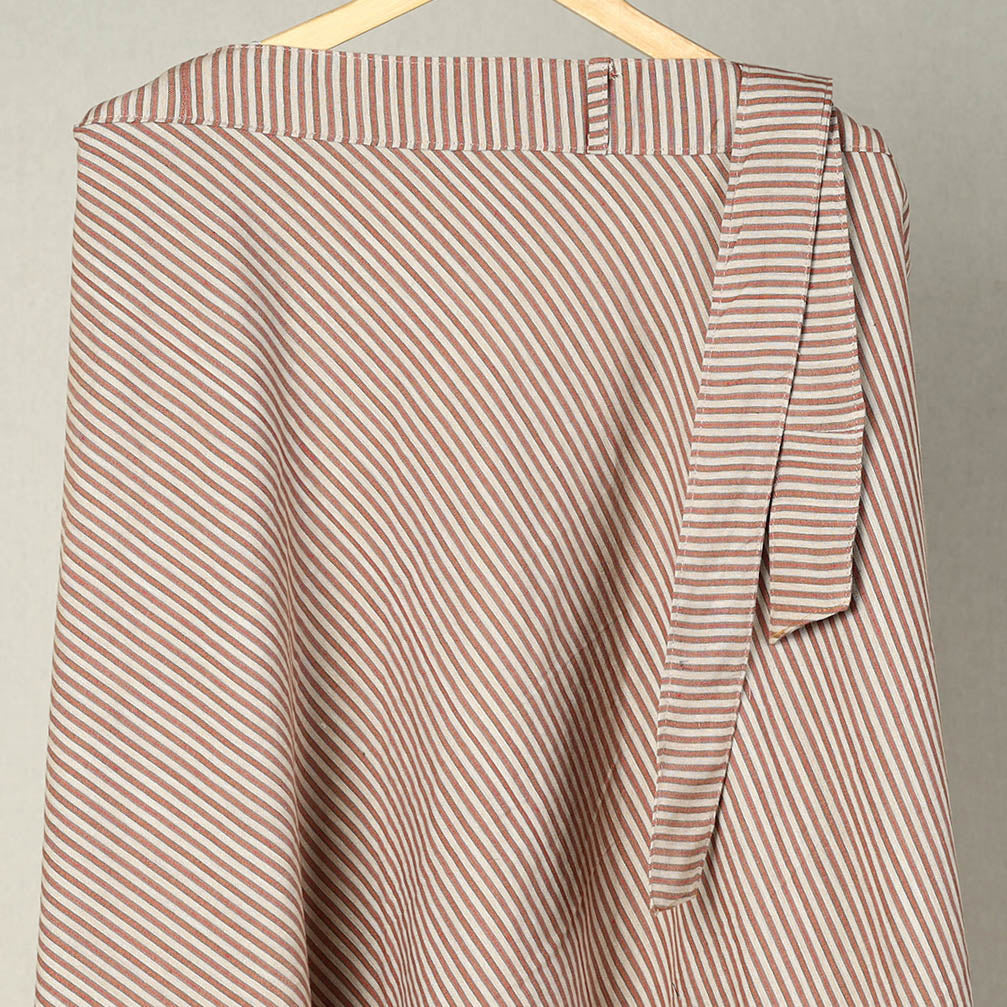 NOORI BAZAR Brown - Jhiri Handloom Cotton Wrap Around Plain Skirt 08 - view 2