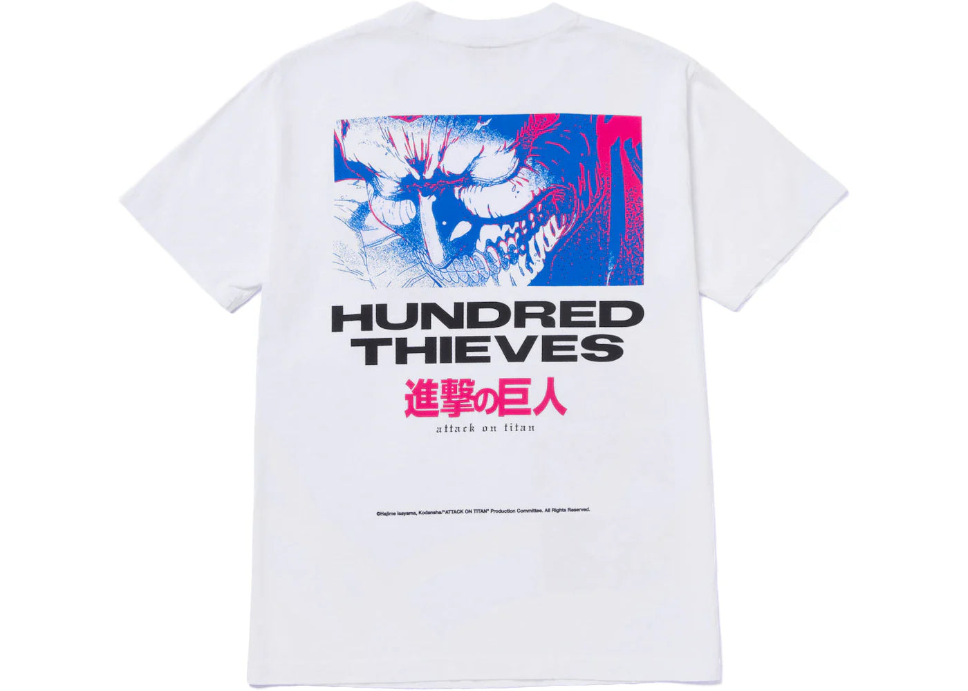 100 Thieves x Attack on Titan Eren into Titan T-shirt White - view 2