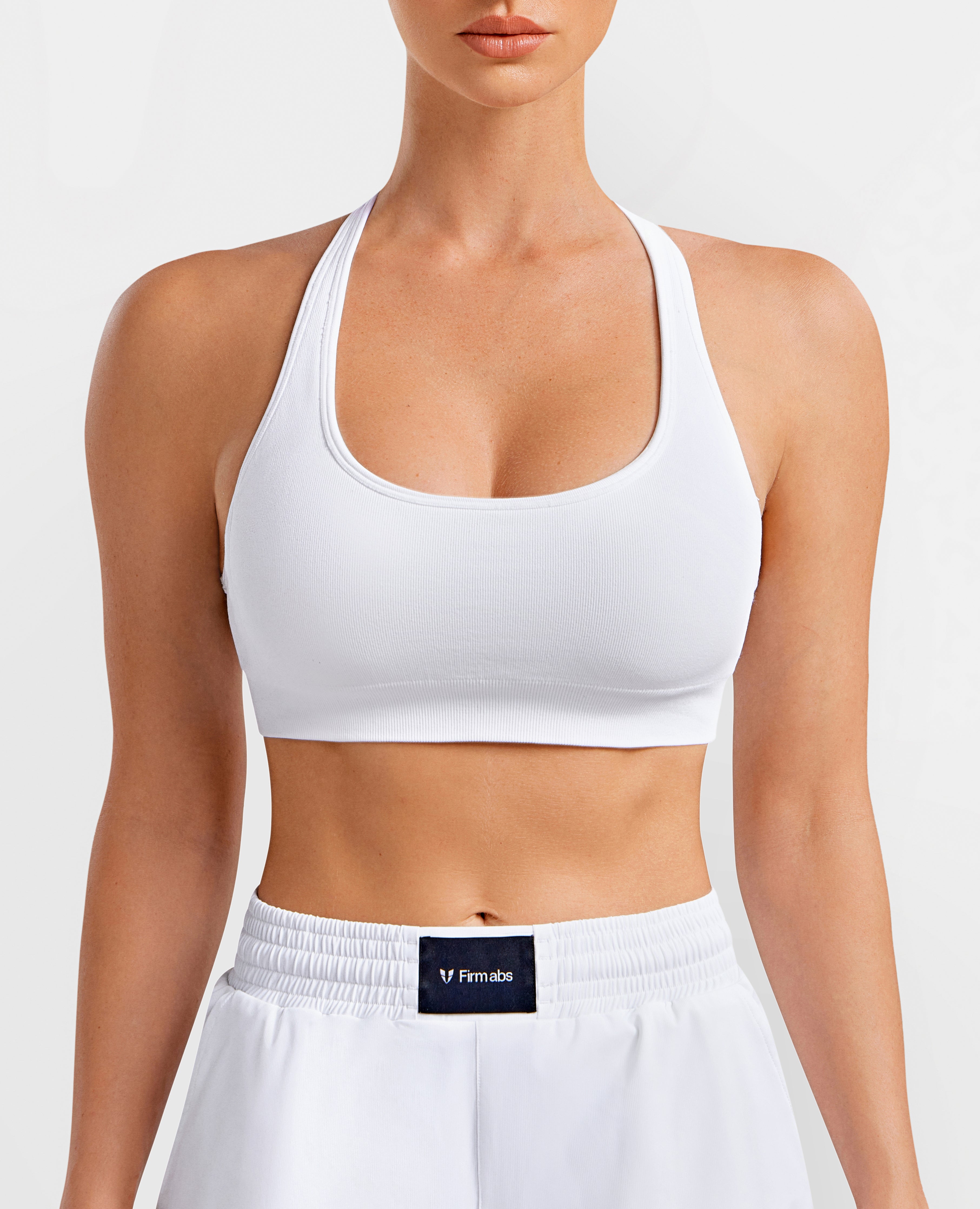 FIRM ABS Everyday Powerful Seamless Bra - White