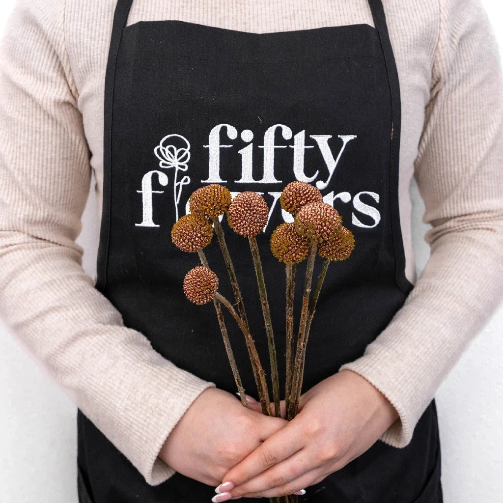 FiftyFlowers Bronzed Rose Gold Craspedia Billy Balls