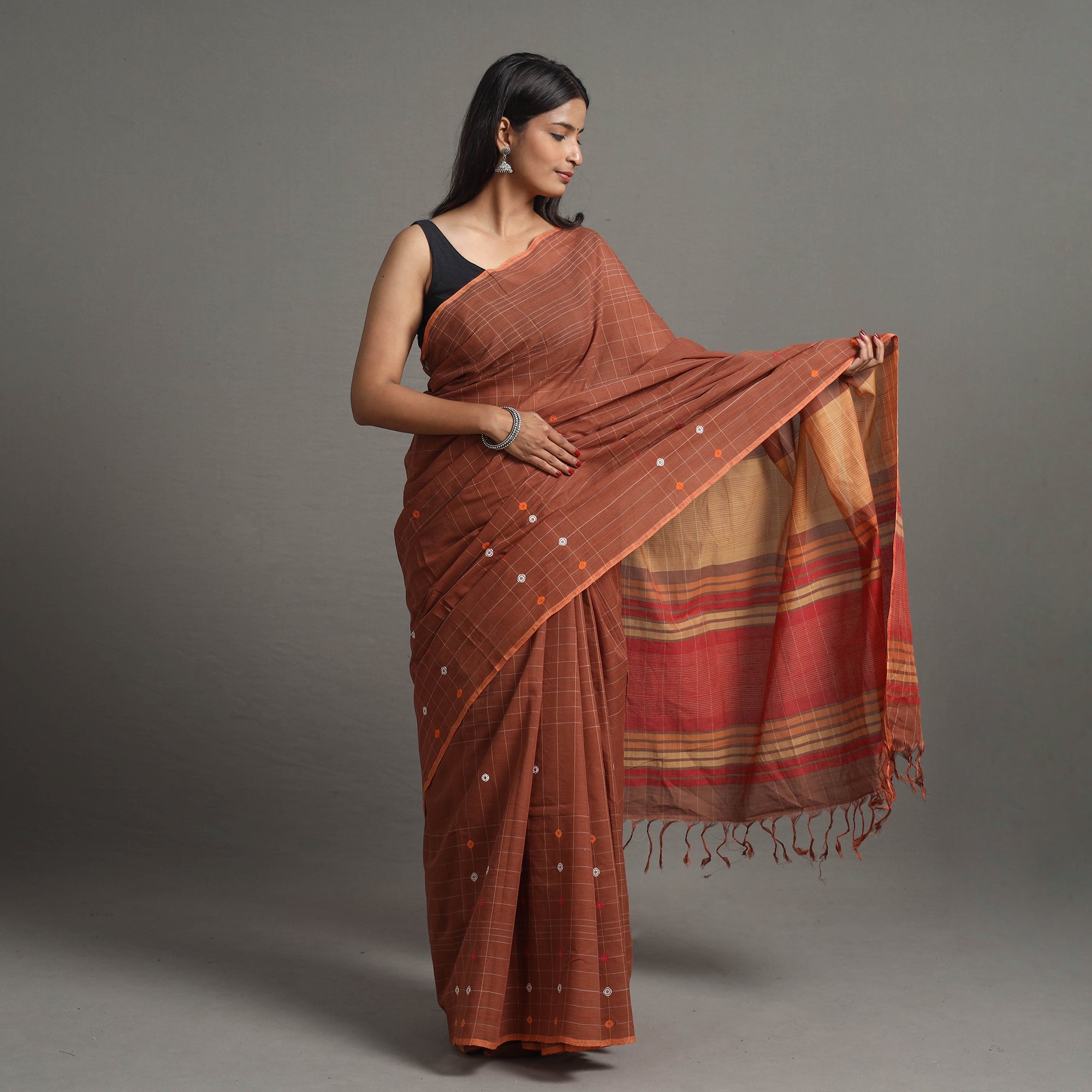 CHITRIKA Brown - Buti Cotton Handloom Saree 97 - view 2