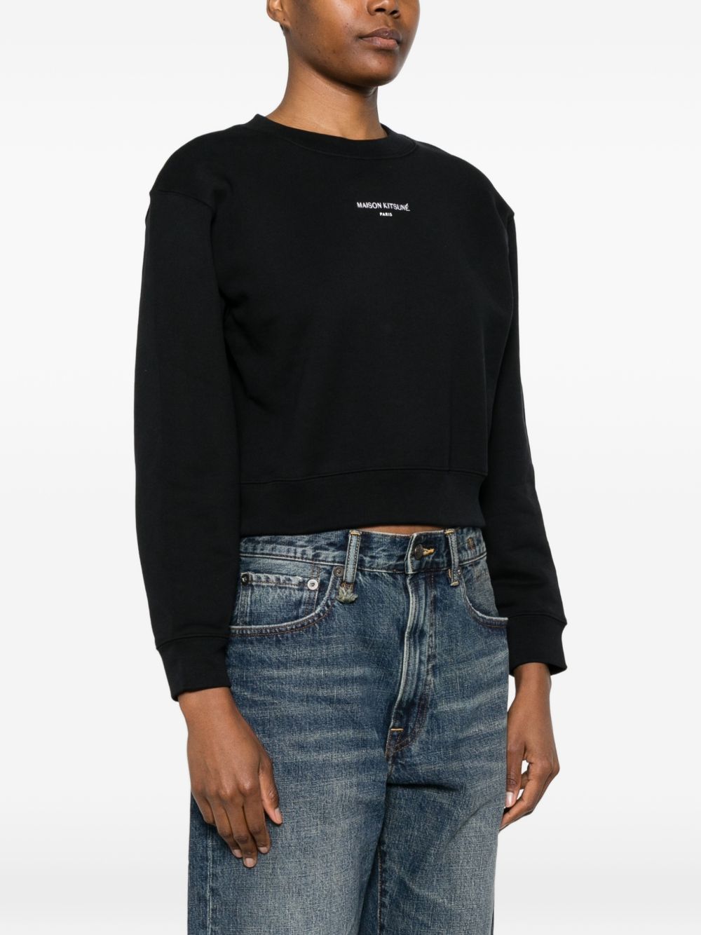 Maison Kitsuné cropped sweatshirt – Organic Cotton 100% - view 2