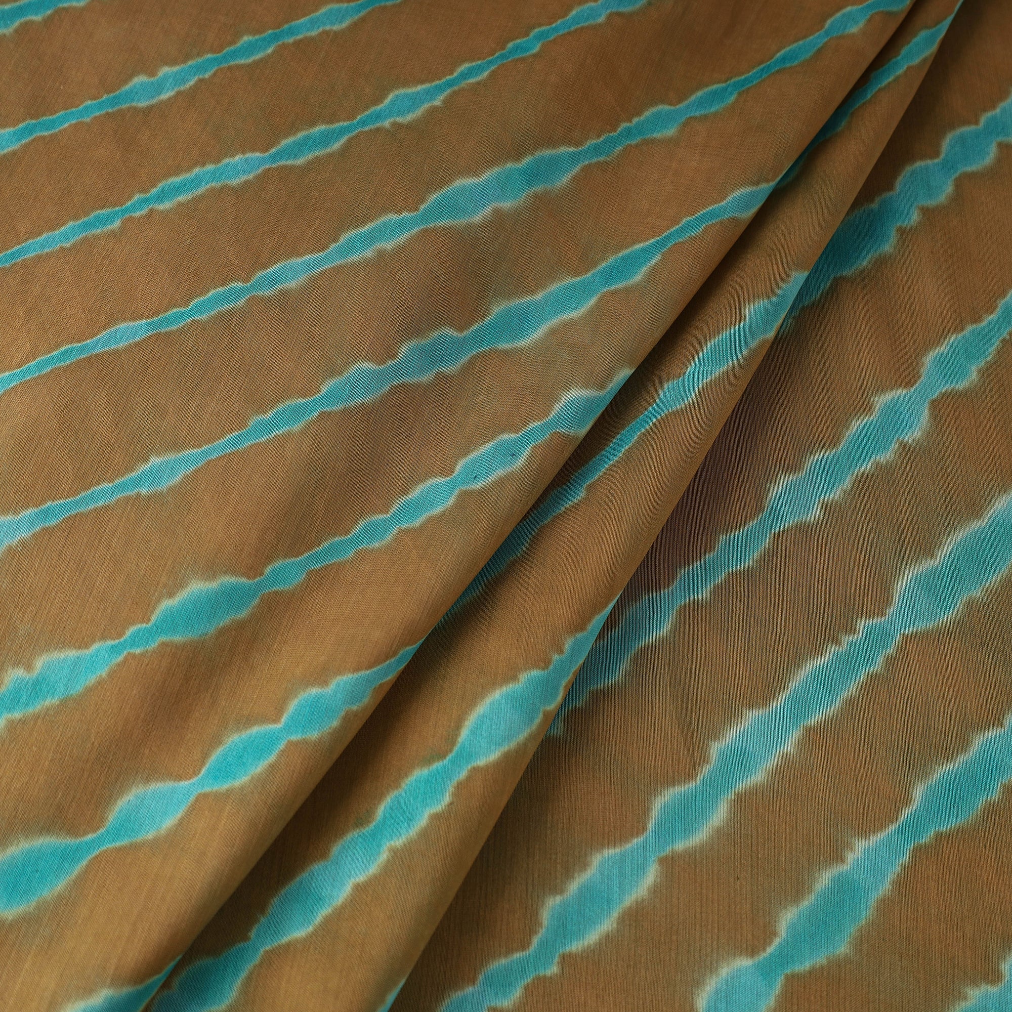 LEHARIYA BY BADSHAH MIYAN Brown - Multicolour Leheriya Tie-Dye Chanderi Silk Fabric 11 - view 2
