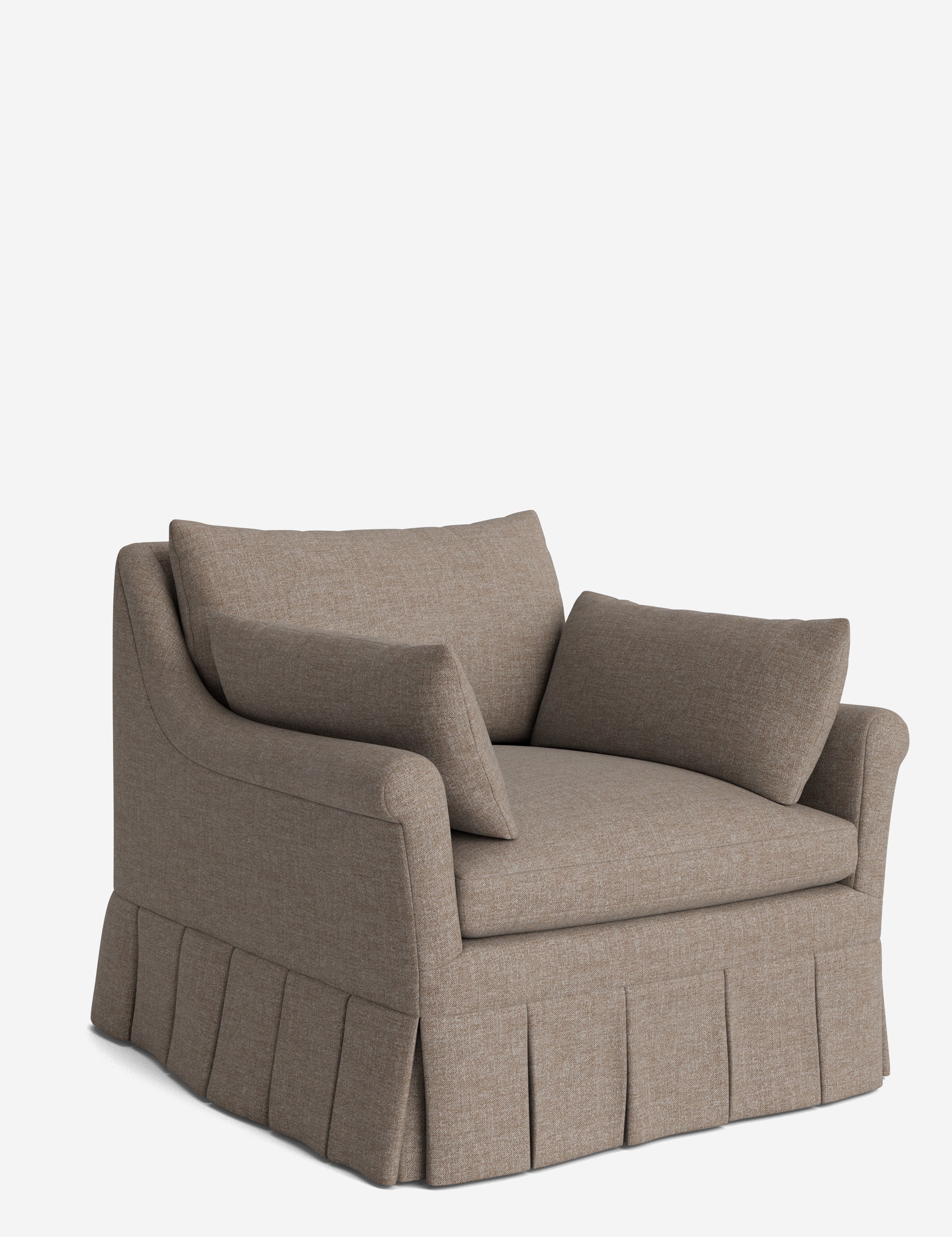 Lulu and Georgia Portola Rolled Arm Luxe Depth Pleated Chair - view 192