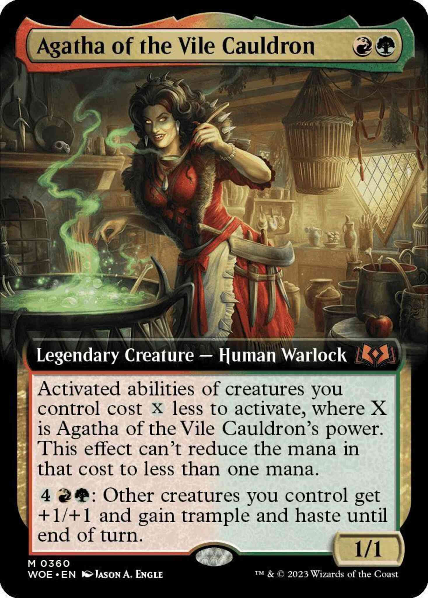 Vile cauldron 360 – Magic Agatha of the Vile Cauldron [360] [Extended Art] [Wilds of Eldraine] [Non-Foil]