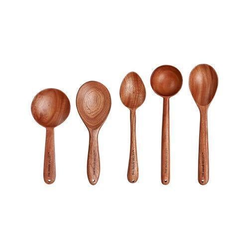The Indus Valley 100% Natural Neem Wood Cooking & Serving Spoons/Spatula/Ladles, Set of 5, Toxin-free, Anti-microbial - view 2
