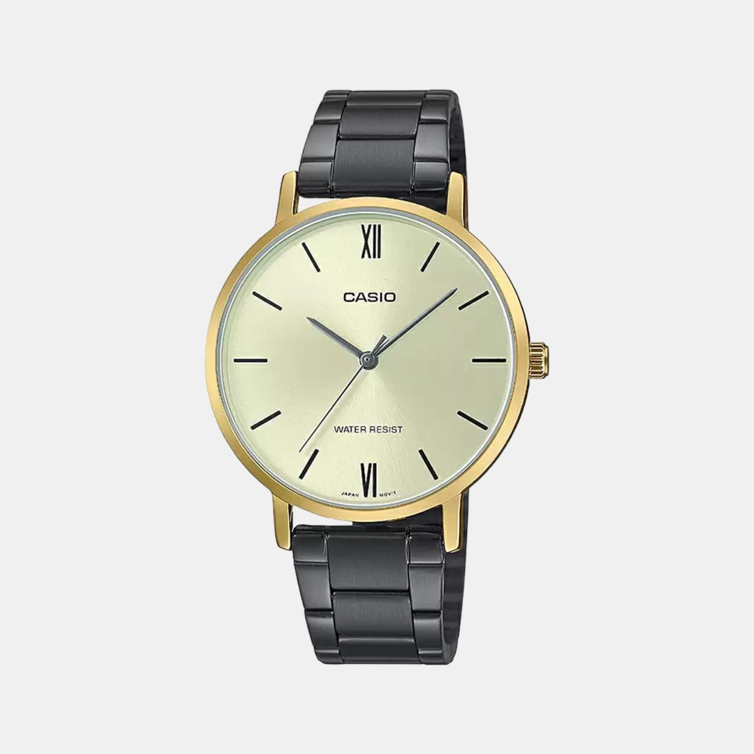 Casio Enticer Women Quartz Yellow Dial Analog Stainless Steel Watch A1956