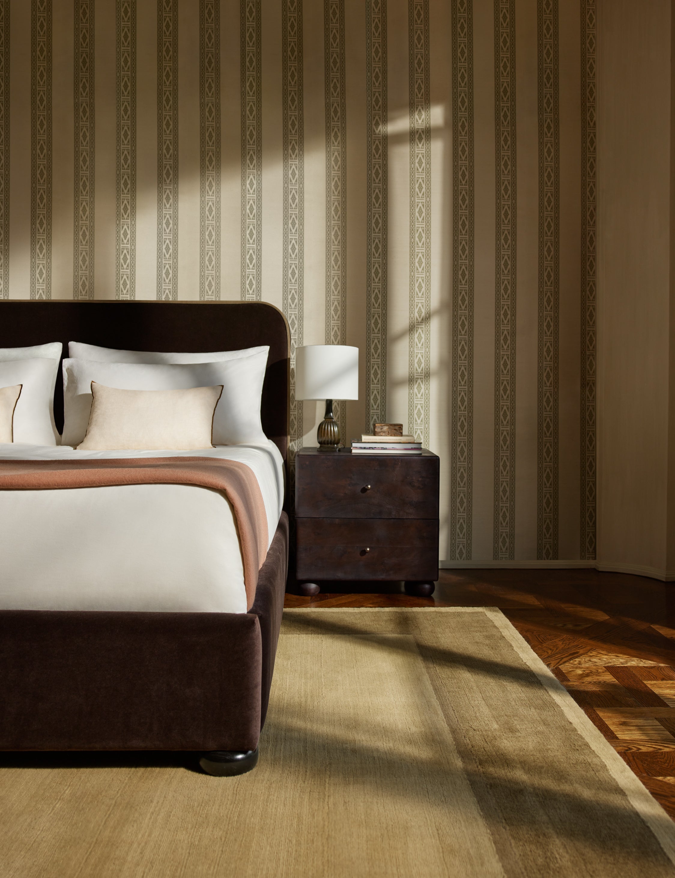 Lulu and Georgia Paradiso Grasscloth Wallpaper by Jake Arnold - view 2