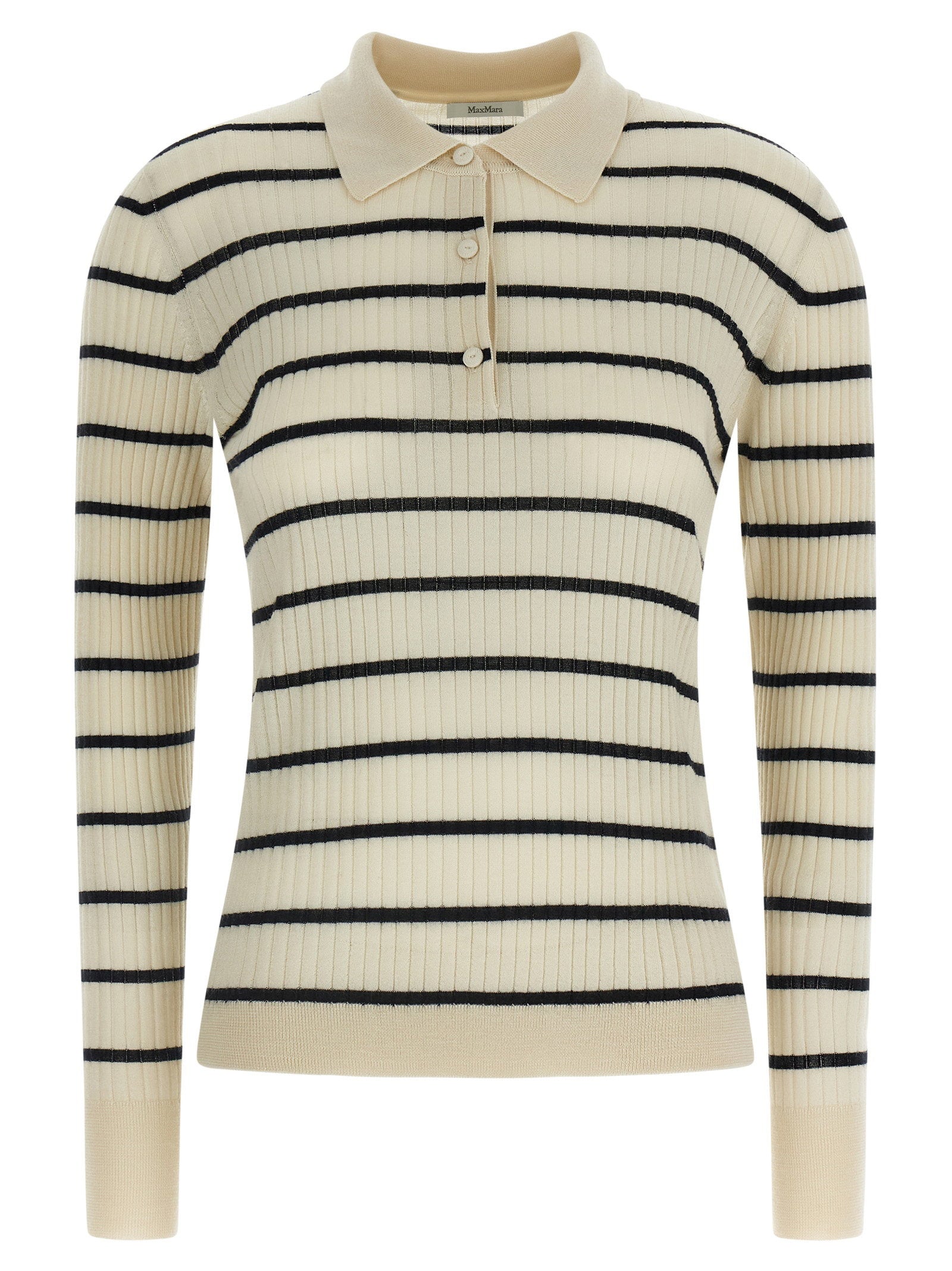 Max Mara Mxpgitano Polo Shirt – 70% cachemire 30% silk