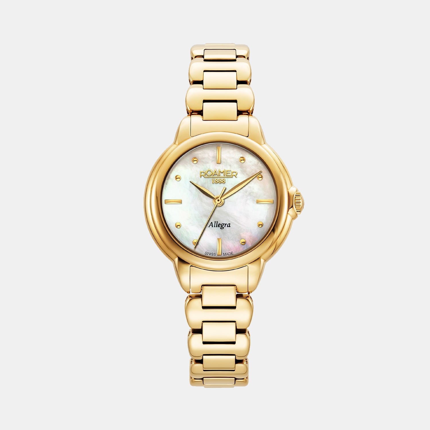 Roamer Allegra Women Quartz White Mother Of Pearl Dial Analog Stainless Steel Watch 977847 48 20 20