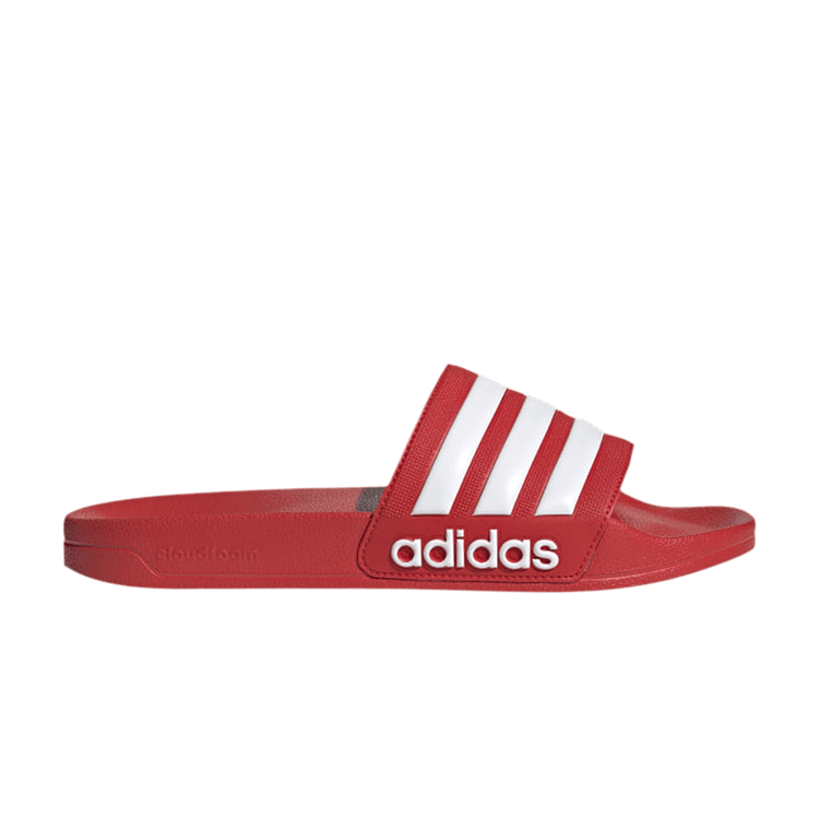 Yeezy adidas Adilette Shower Slides Vivid Red Cloud White