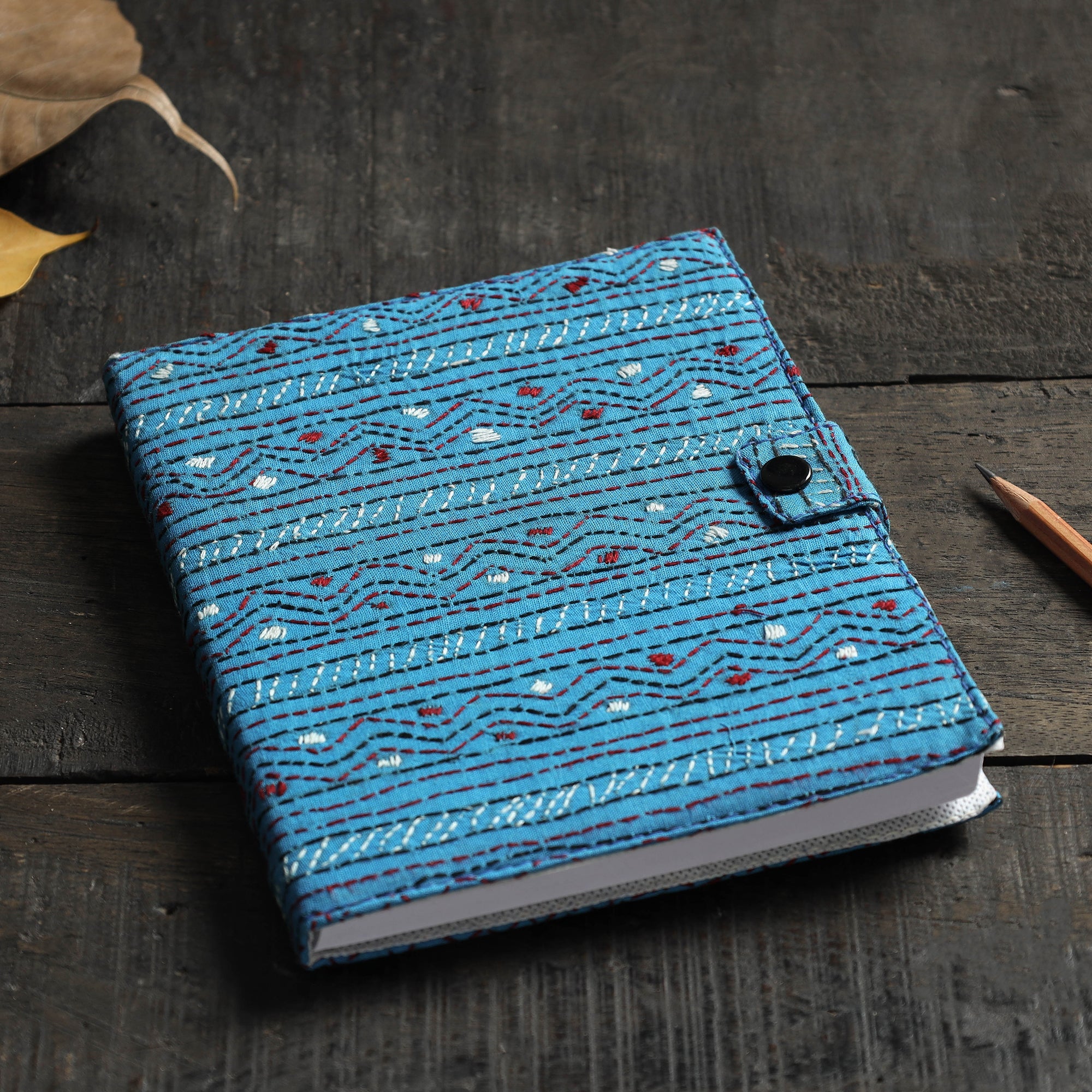 ASALKAAR Bengal Kantha Work Handcrafted Notepad (7 x 6 in)