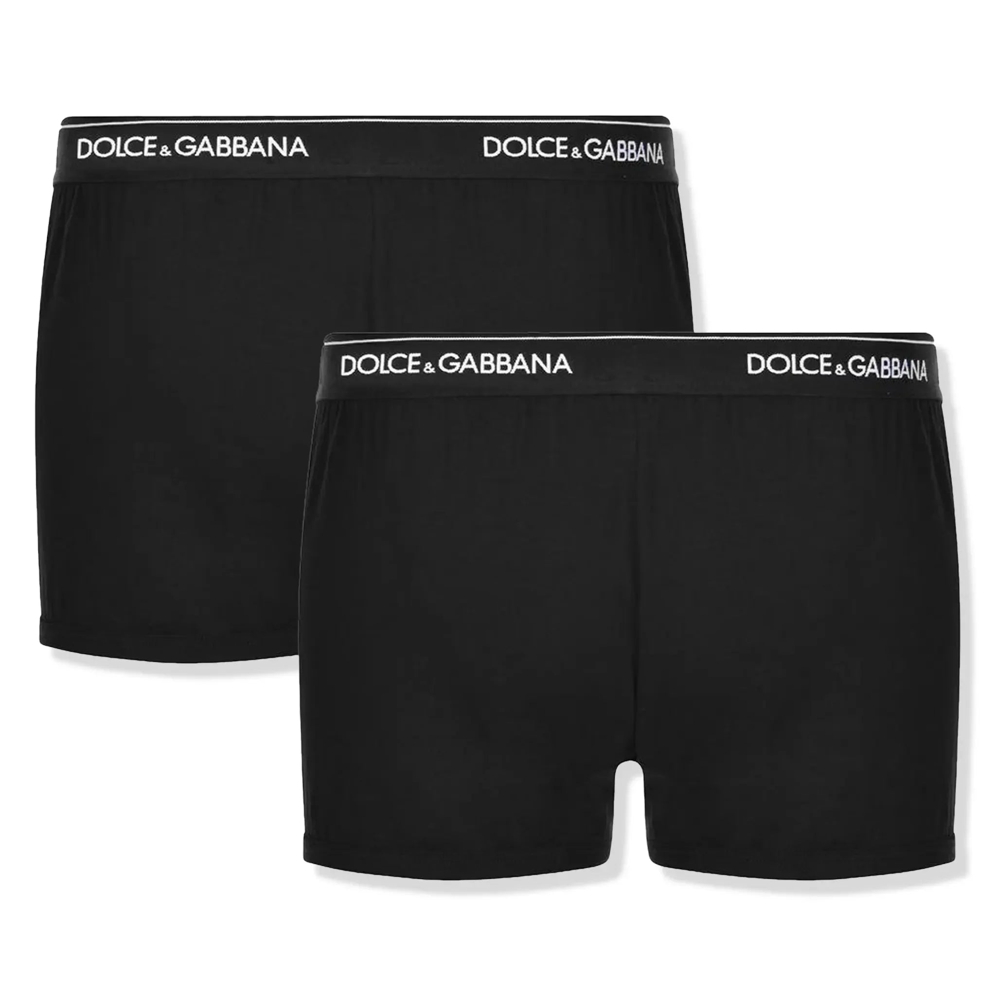 Dolce & Gabbana Stretch Cotton Black Boxers Two Pack - view 2