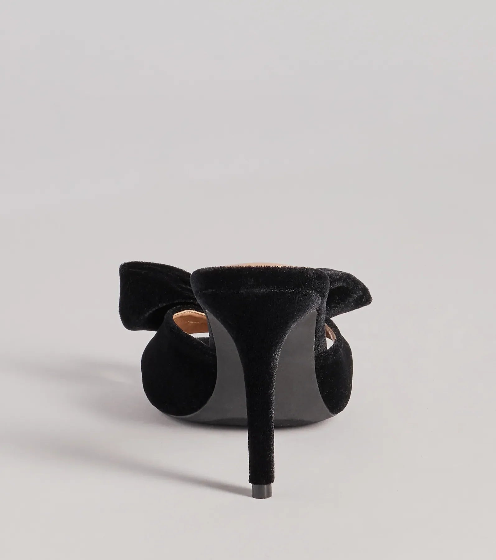 Windsor Adorably Luxe Velvet Bow Strap Stiletto Mules - view 4