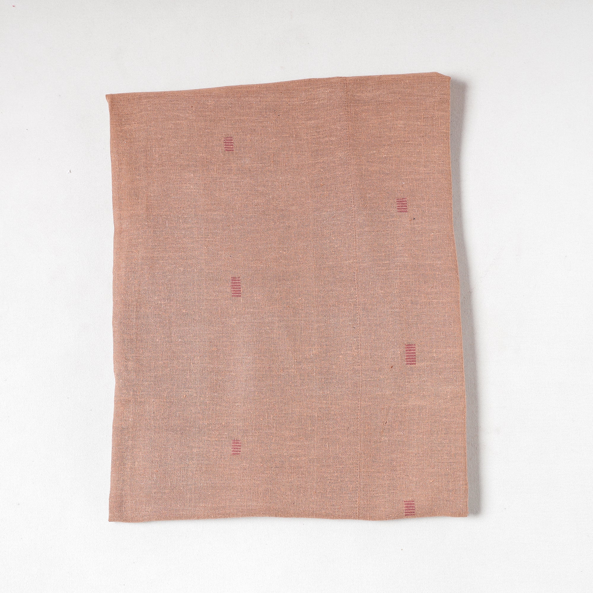 KACHCHH JI CHHAAP Brown - Organic Kala Cotton Pure Handloom Chaumukh Precut Fabric