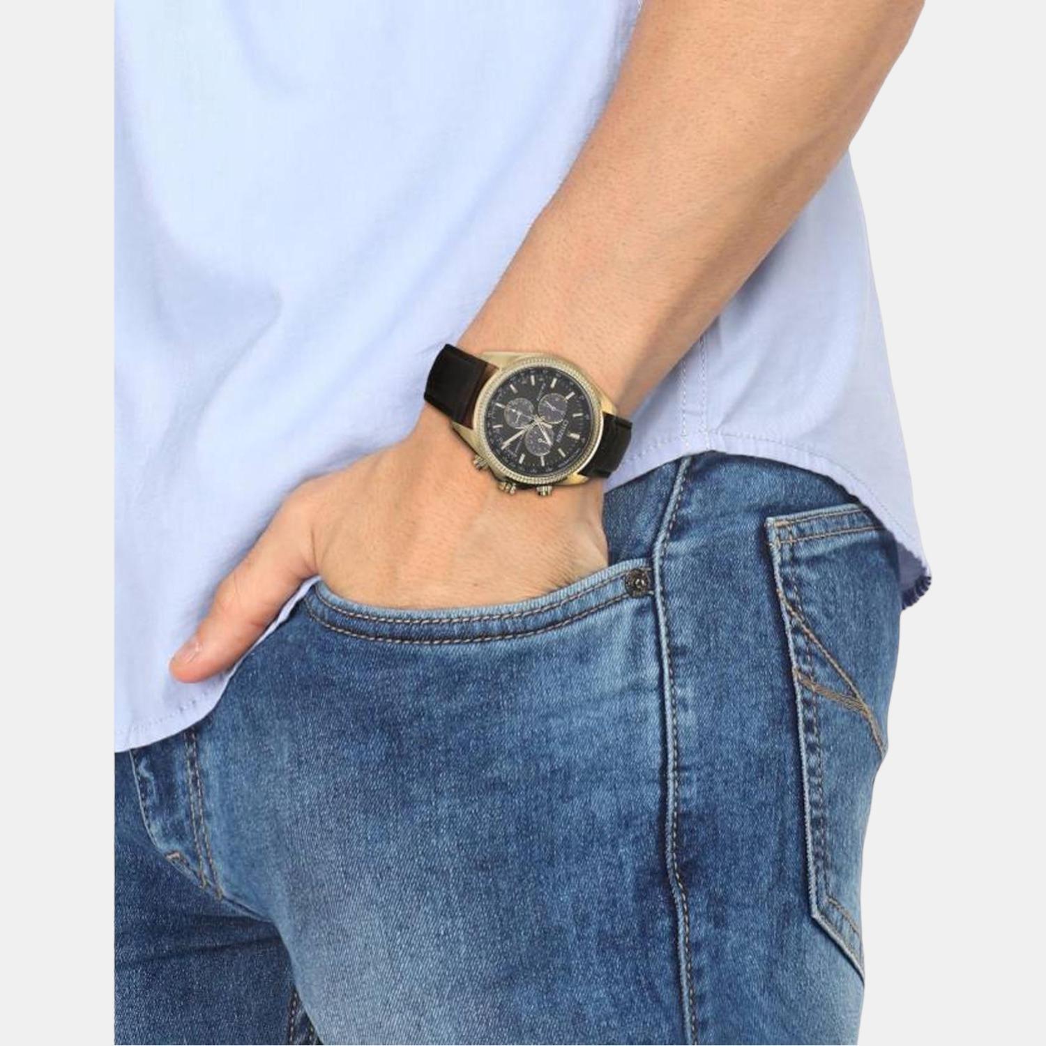 Citizen Eco-Drive Men Eco-Drive Black Dial Chronograph Leather Watch BL5562-18E - view 4