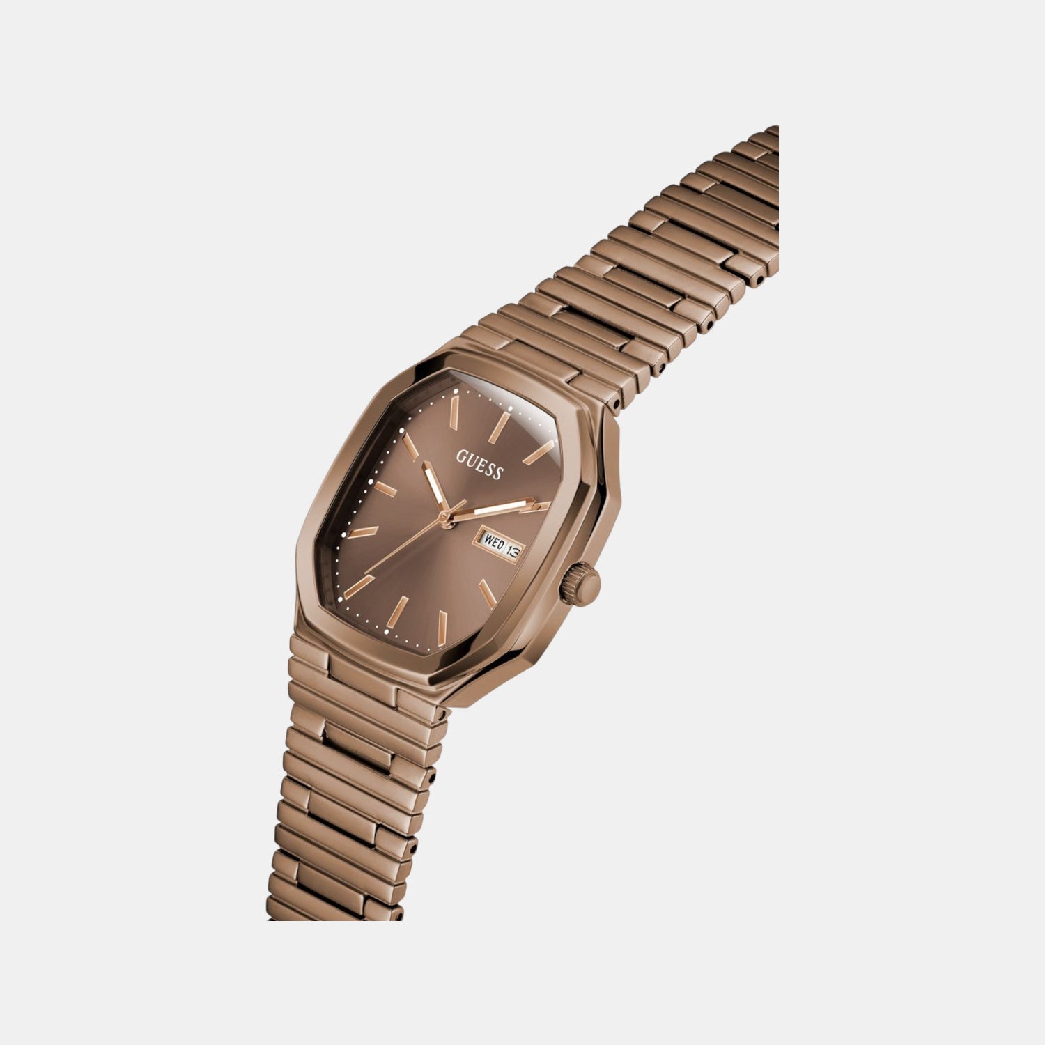 Guess Dress Men Quartz Bronze Dial Analog Recycled Steel Watch GW0978G3 - view 3
