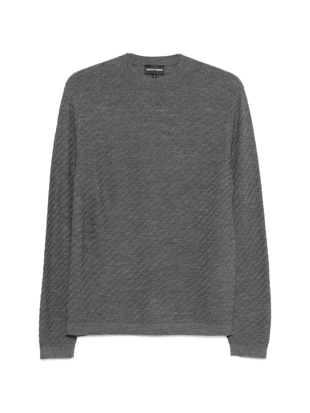 Emporio Armani Wool crewneck sweater – 100% Virgin Wool