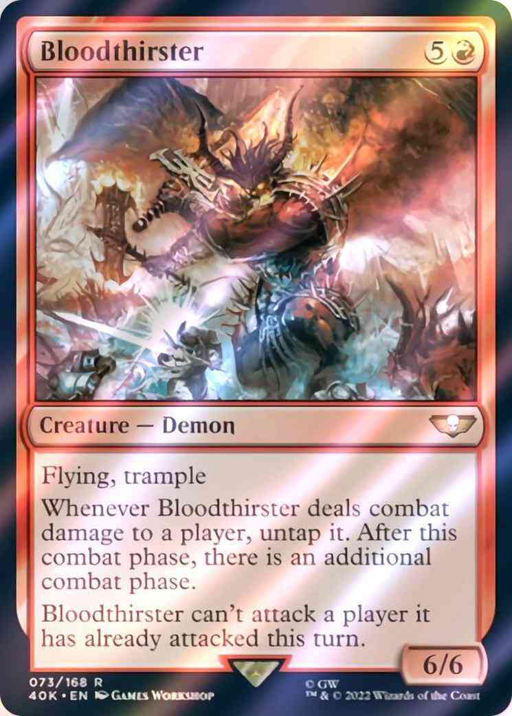 Bloodthirster 73 universes – Magic Bloodthirster [73] [Universes Beyond: Warhammer 40,000] [Surge Foil]