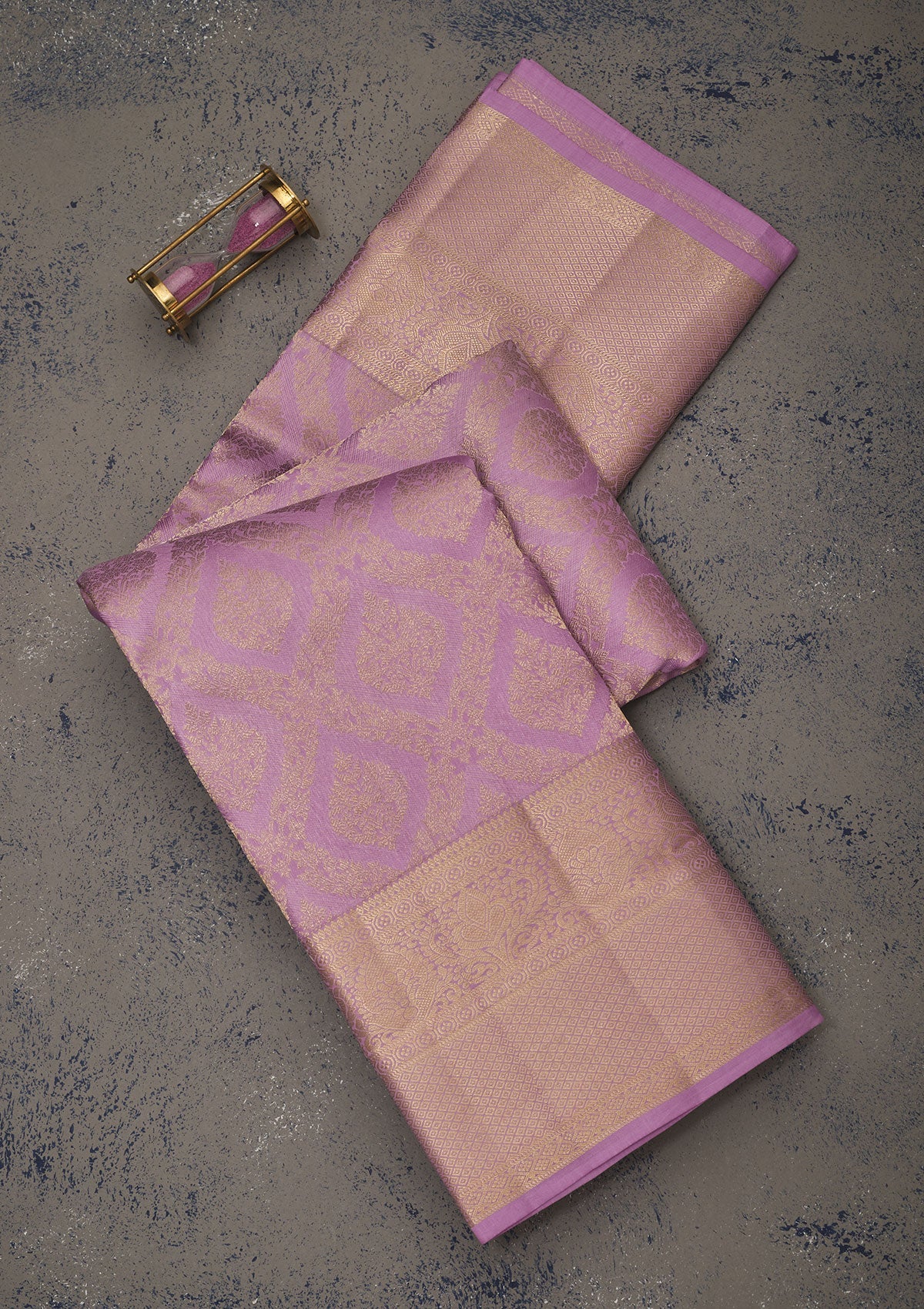 Koskii Lavender Zariwork Pure Silk Saree – Women's