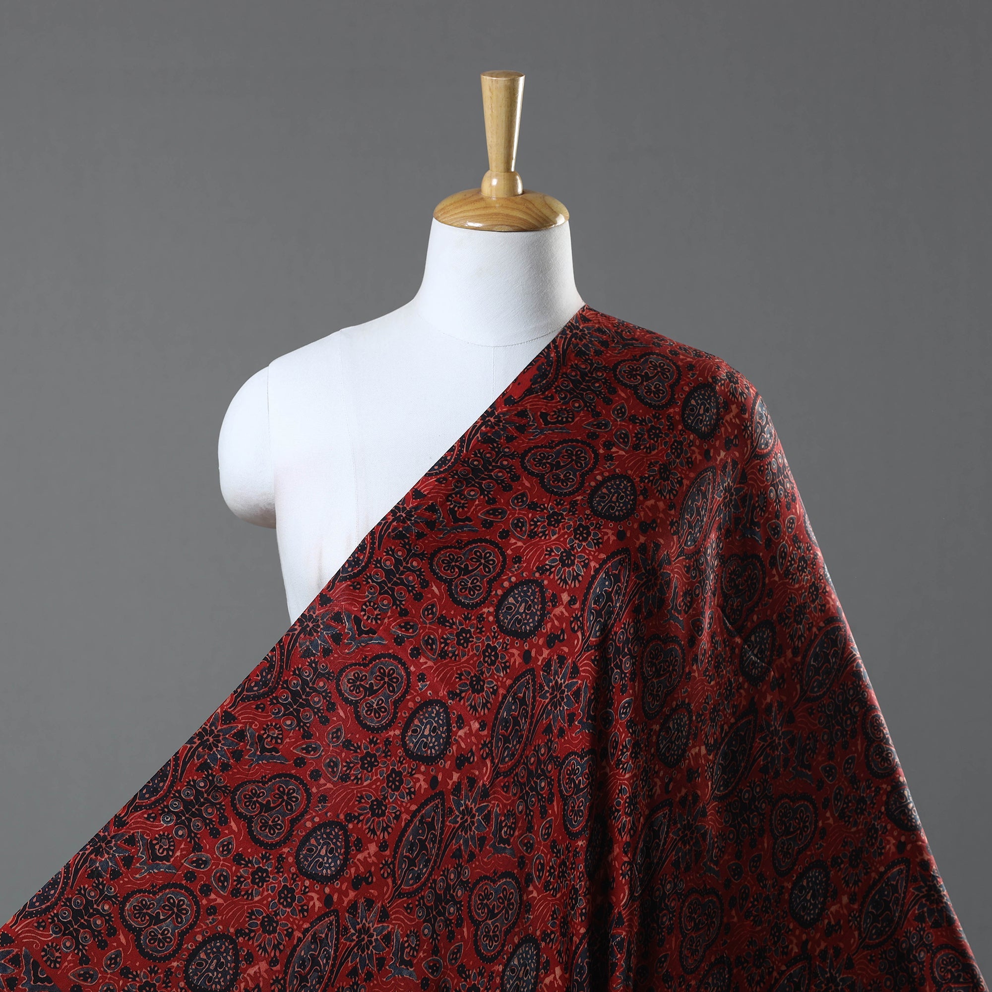 KACHCHH JI CHHAAP Modal Silk Ajrakh Print Fabric 18