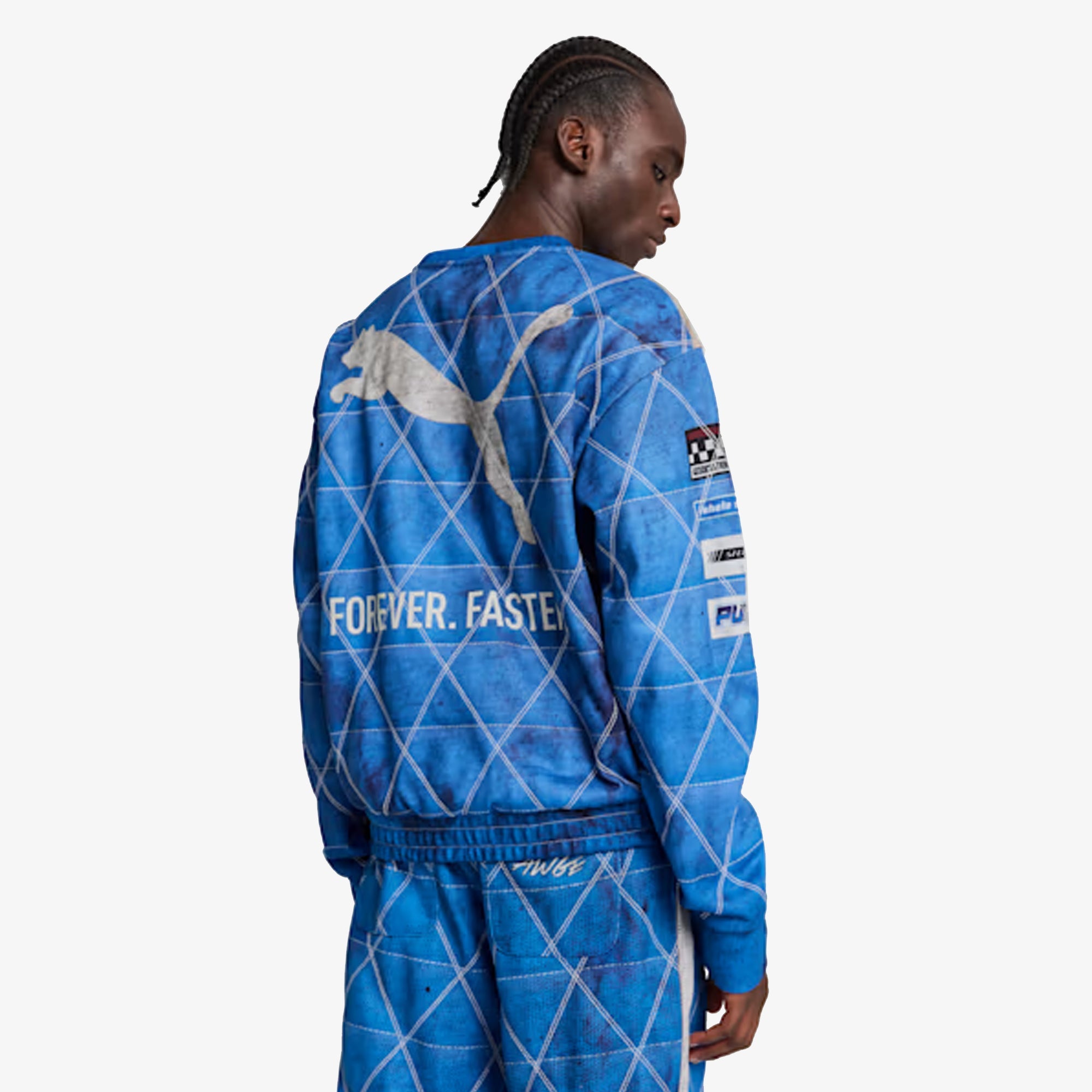 Puma |x A$ap Rocky Quilted Sweatshirt { Clyde Royal - view 2