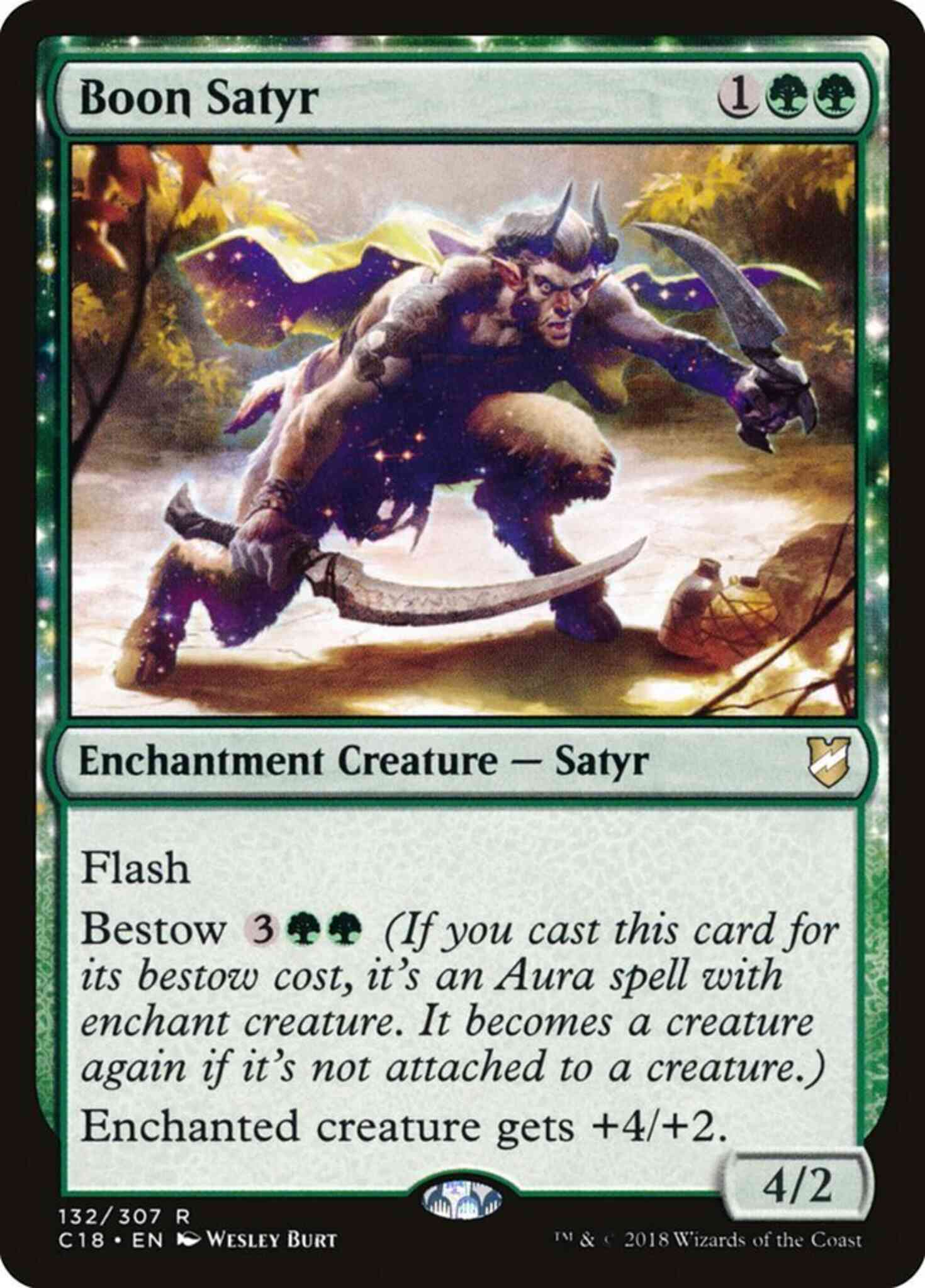Boon satyr 132 – Magic Boon Satyr [132] [Commander 2018] [Non-Foil]