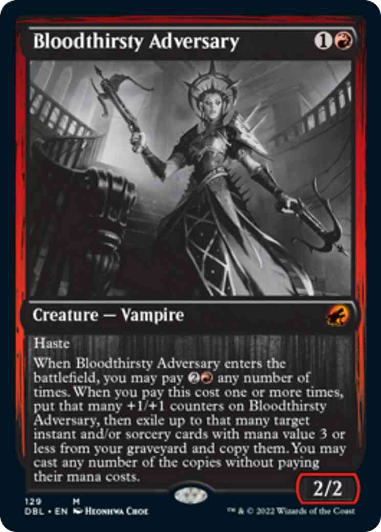Bloodthirsty adversary 129 – Magic Bloodthirsty Adversary [129] [Innistrad: Double Feature] [Non-Foil]