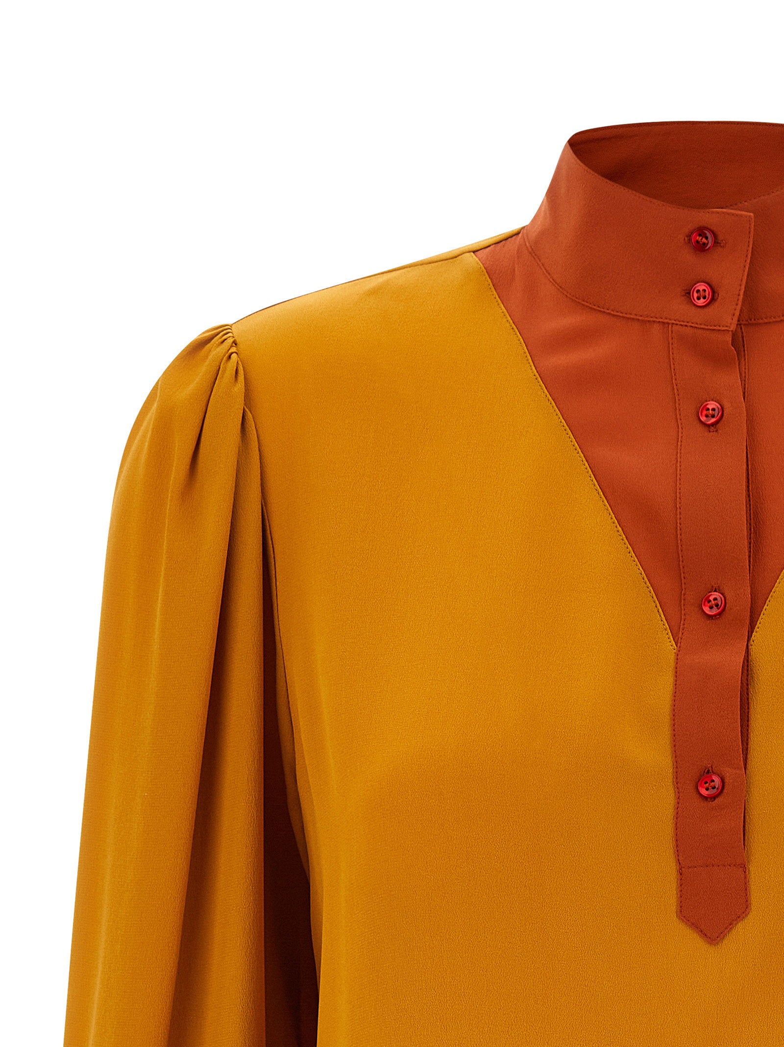 Saint Laurent Color-block Blouse – 100% silk - view 3