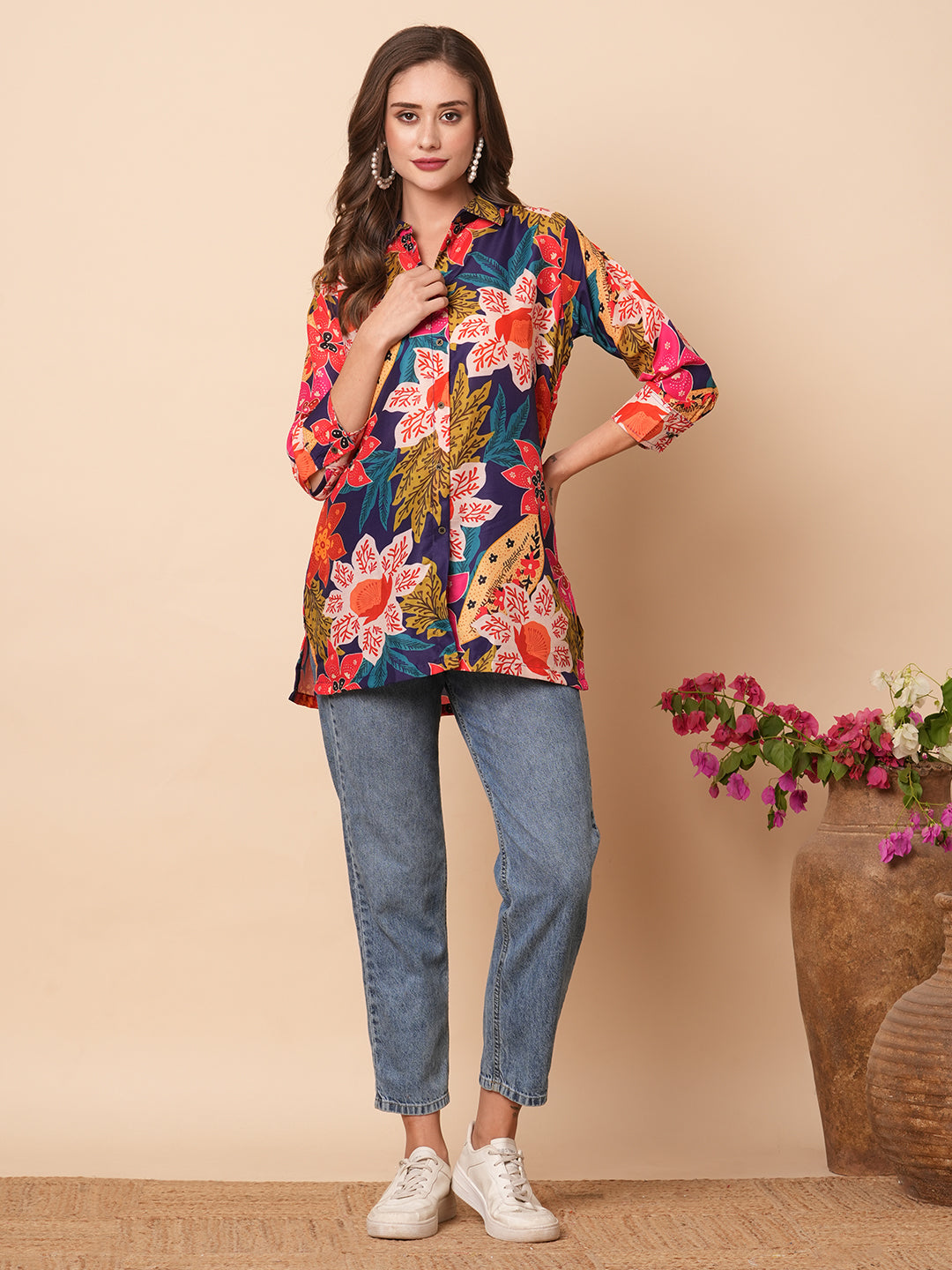 Fashor Floral Printed Buttoned Shirt - Multi – Women's